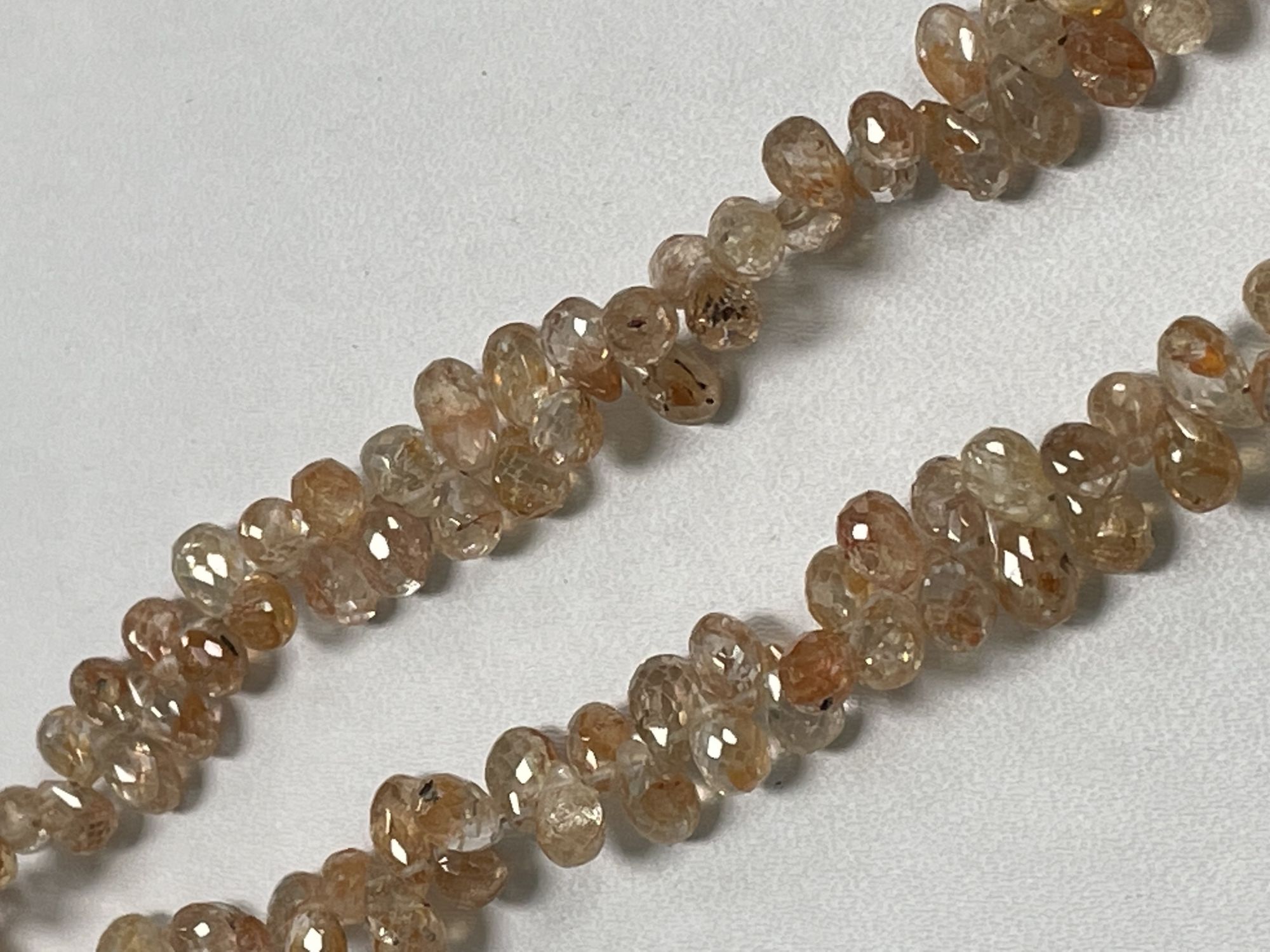 Orange Zircon Drop Faceted