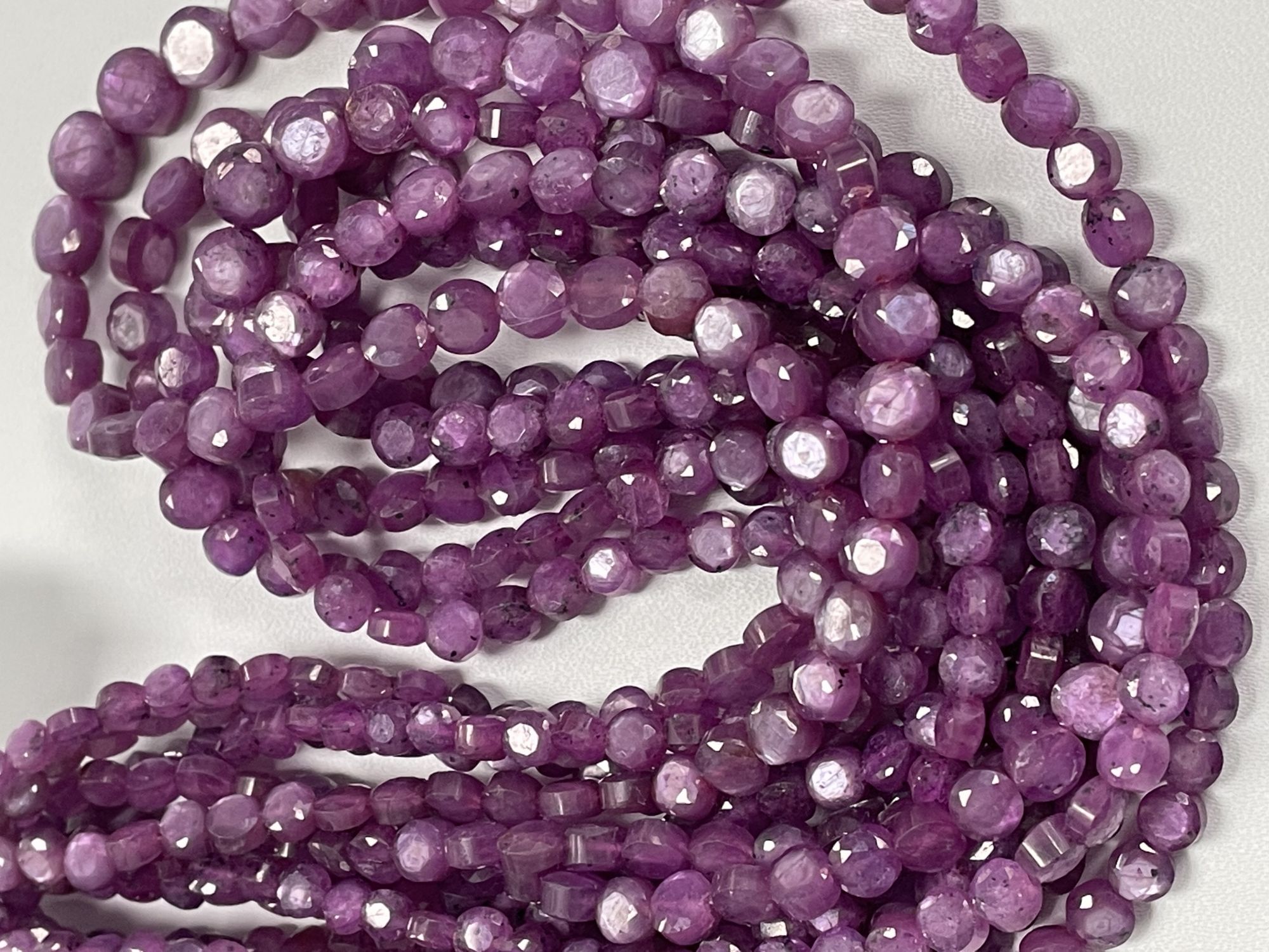 Star Ruby Coin Faceted