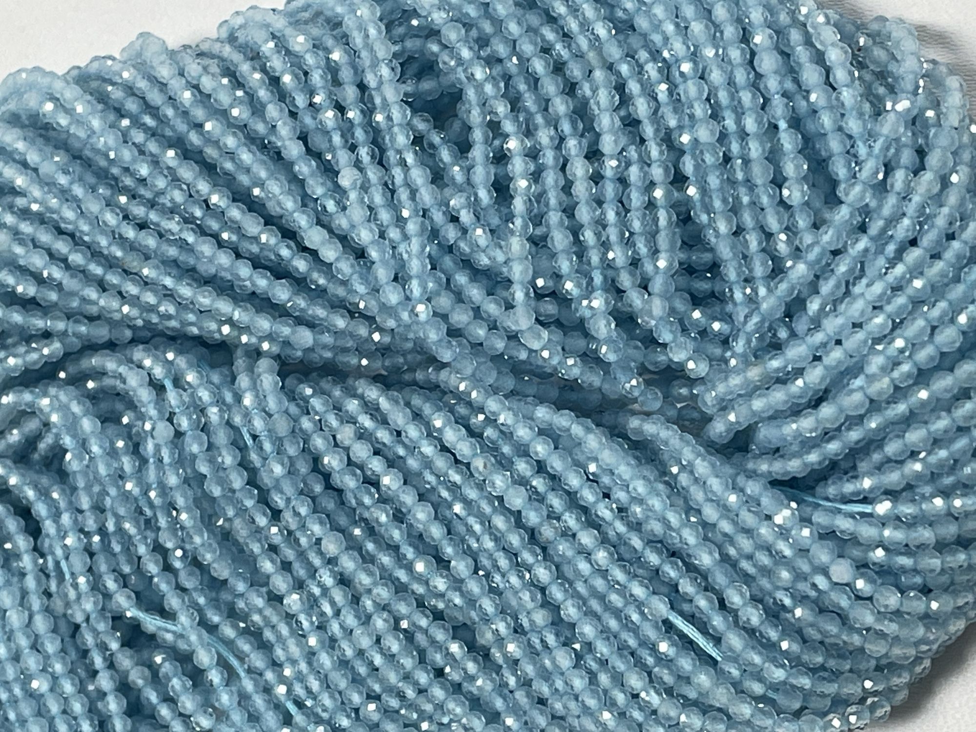 Aquamarine Rondelle Faceted