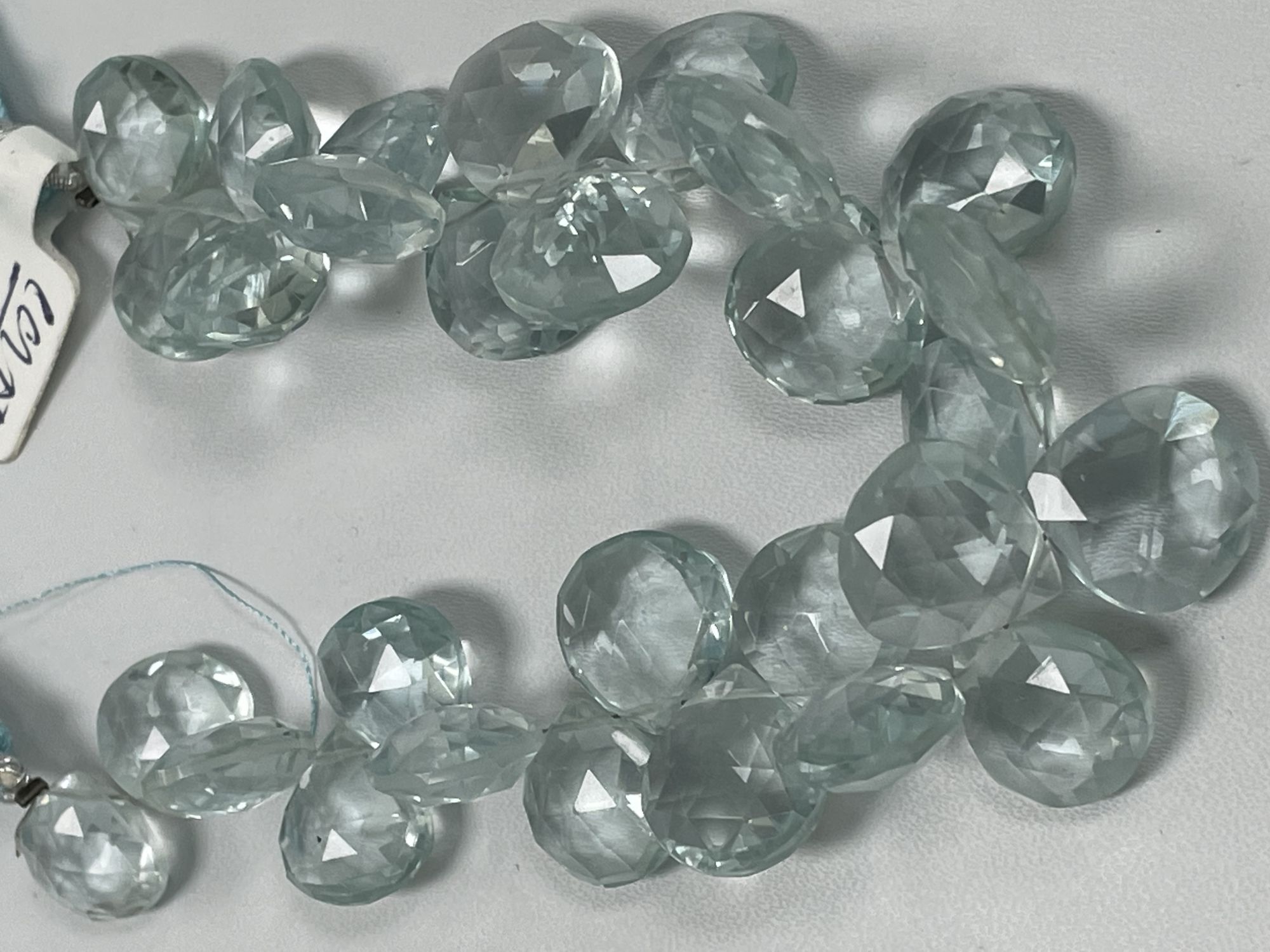 Aquamarine Hydro Quartz Heart Faceted