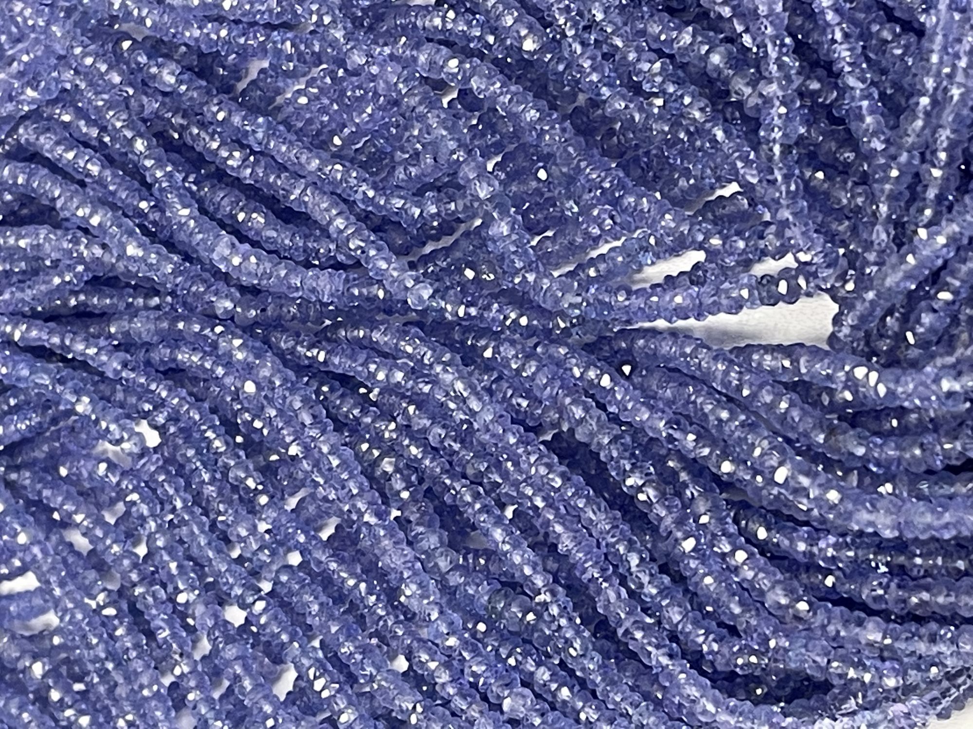 Natural Tanzanite Rondelles Faceted