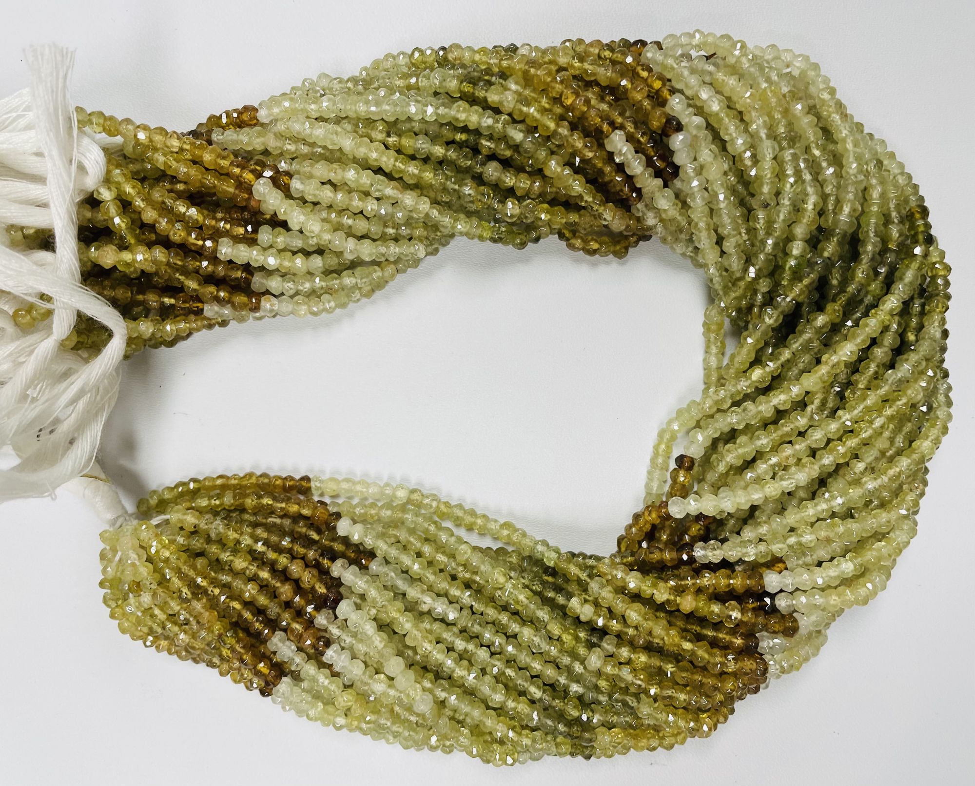 Shaded Grossular Garnet Rondelle Faceted