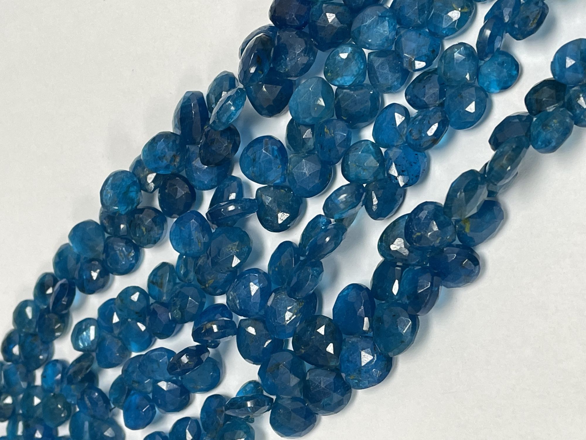 Blue Apatite Heart Faceted