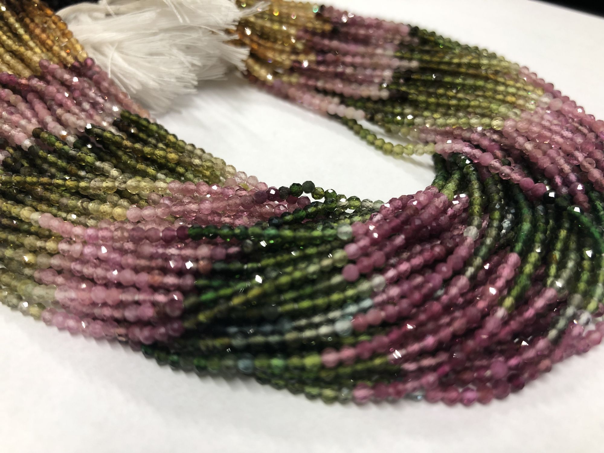 Multi Tourmaline Rondelles Faceted