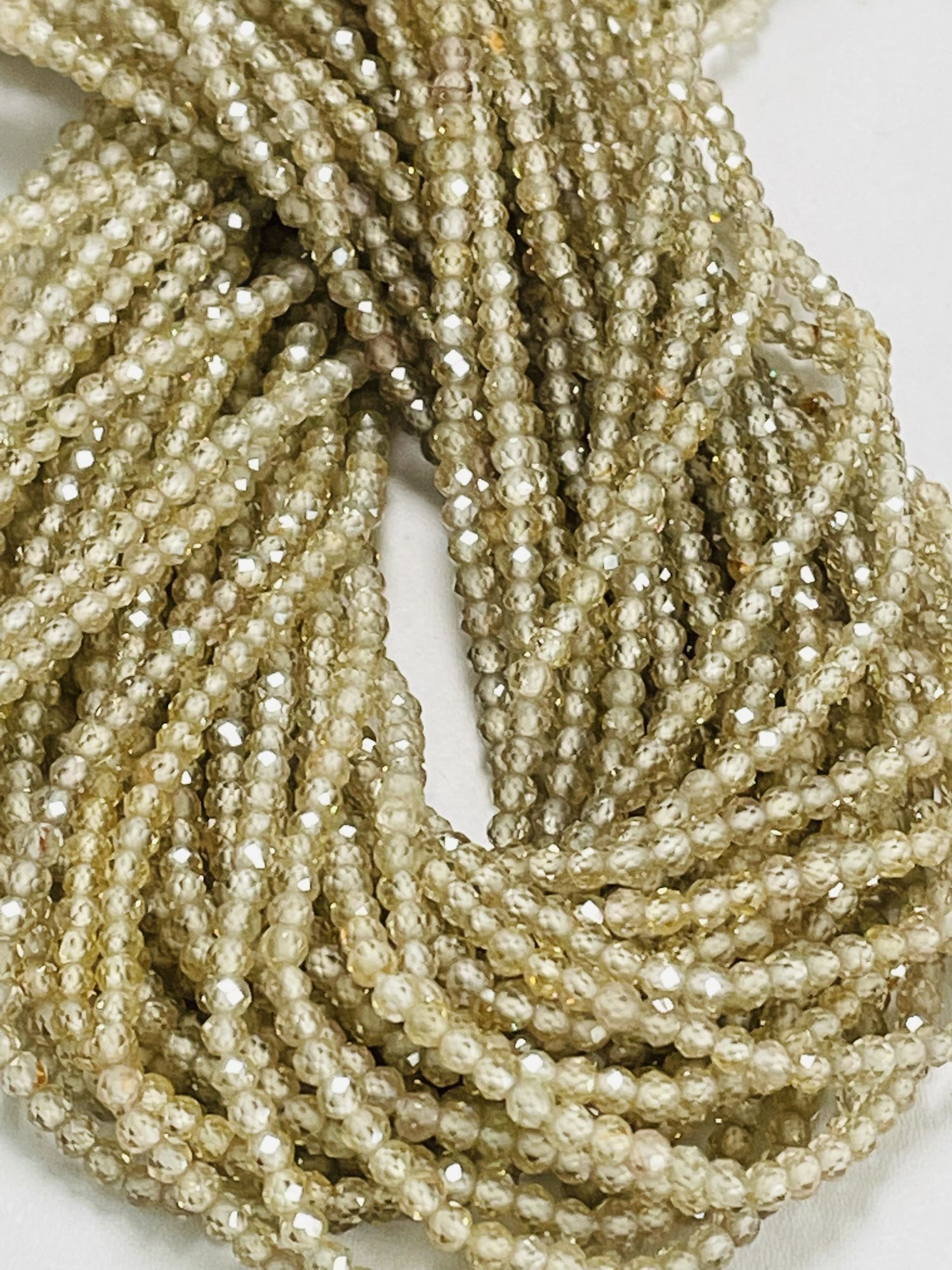 Champagne Zircon Rondelle Faceted