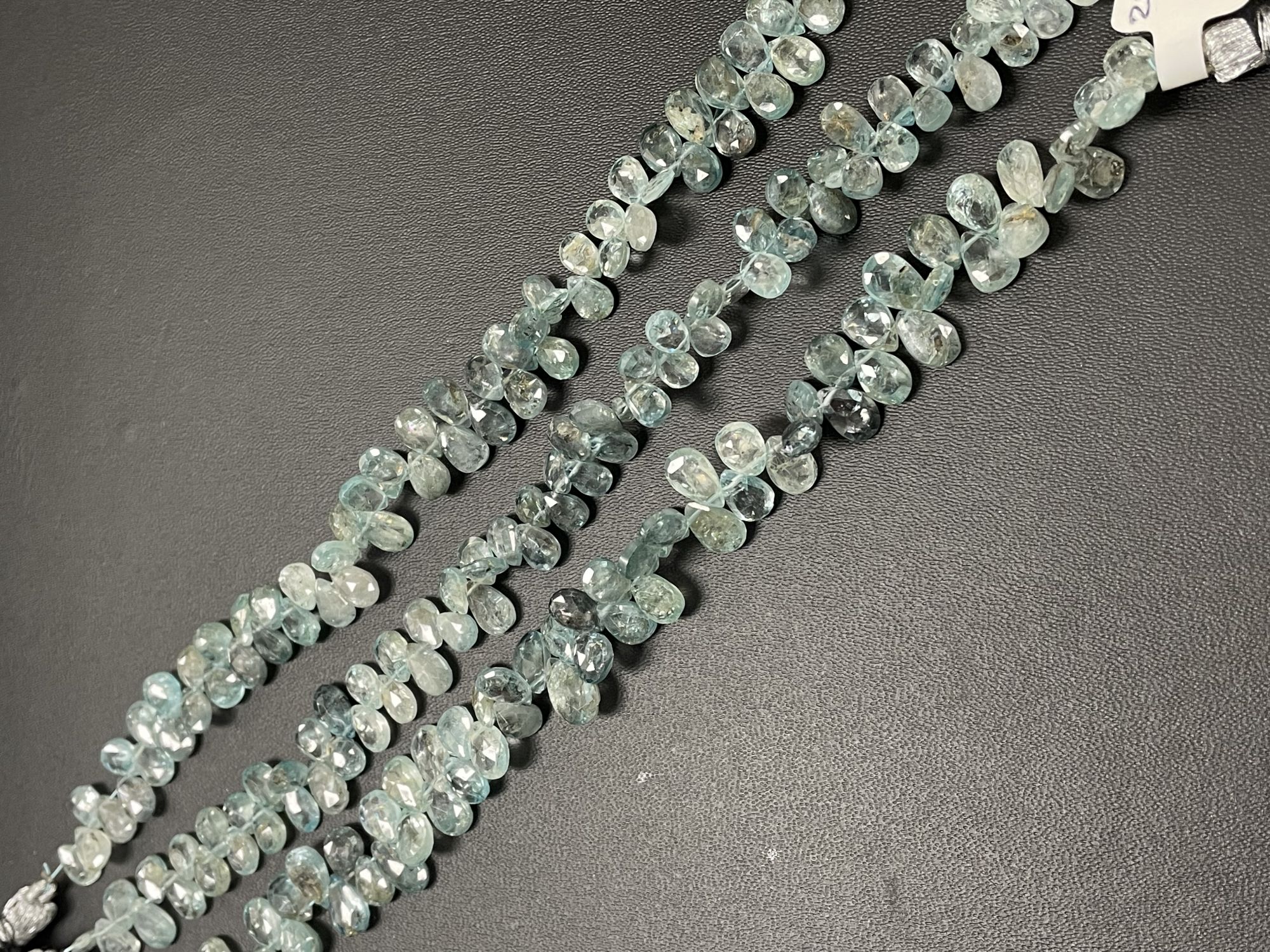 Shaded Blue Zircon Pear Faceted