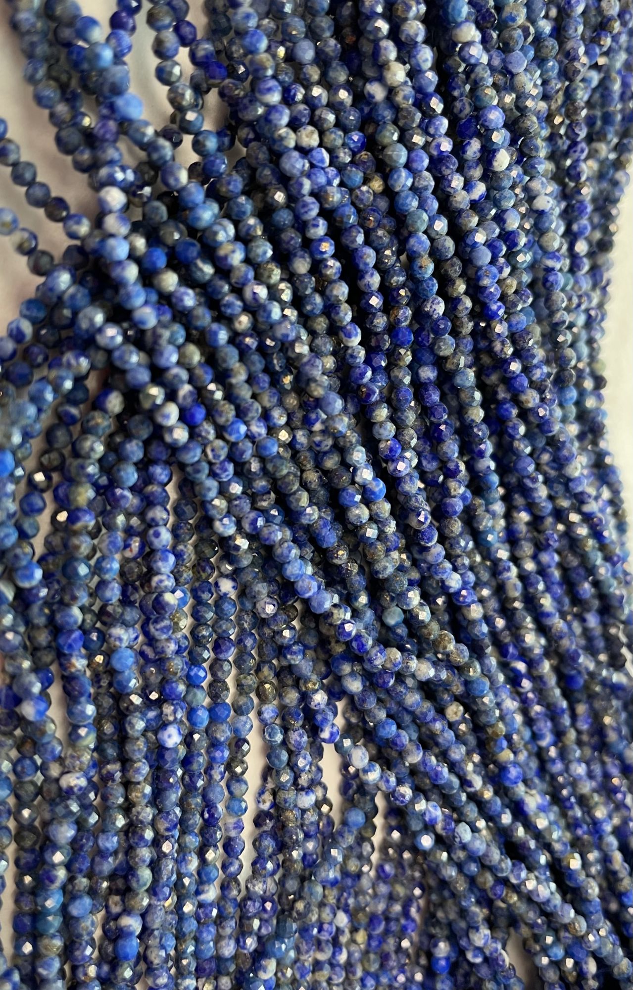 Shaded Lapis Rondelles Faceted