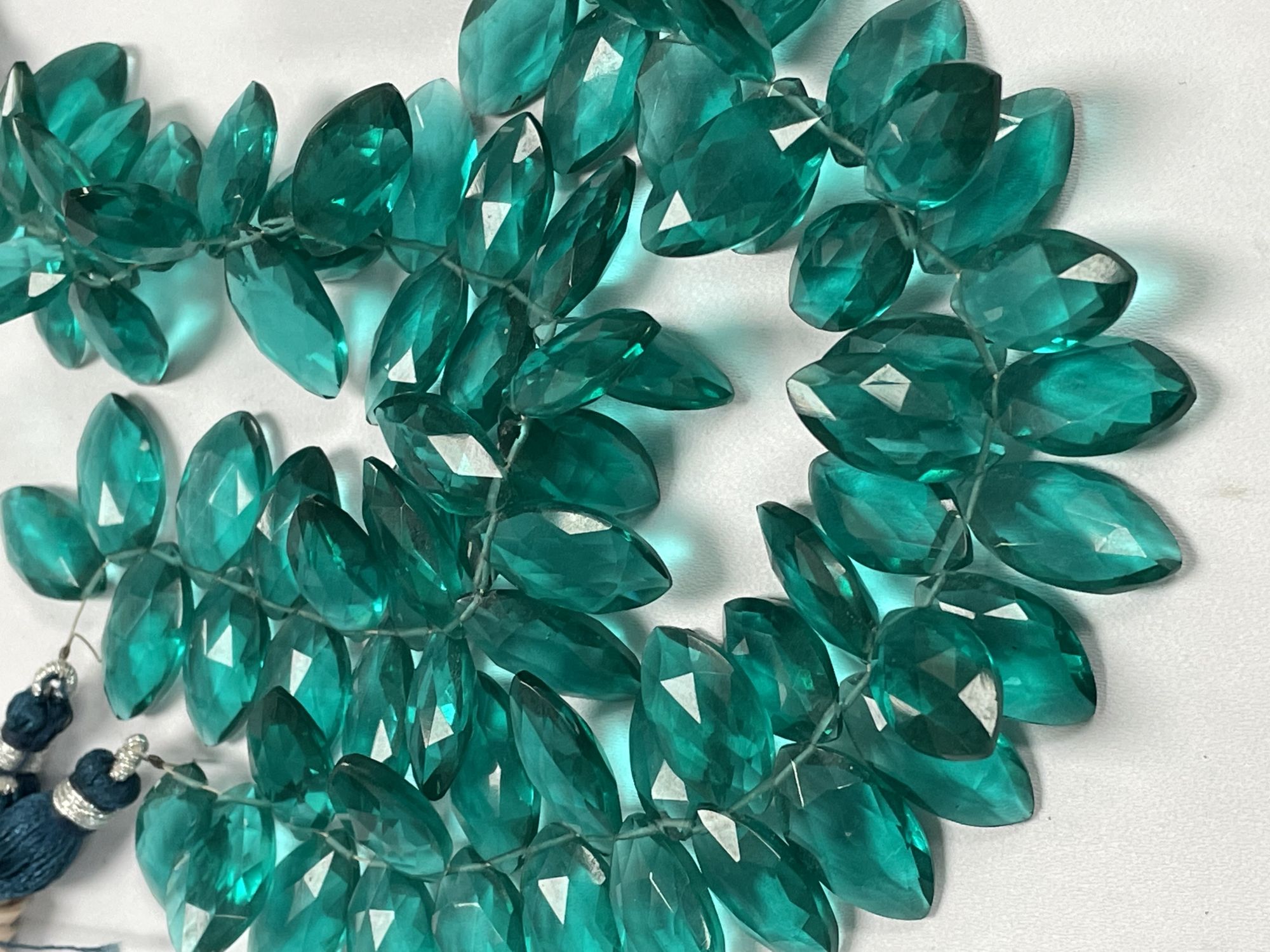 Teal Hydro Quartz Marquise Faceted