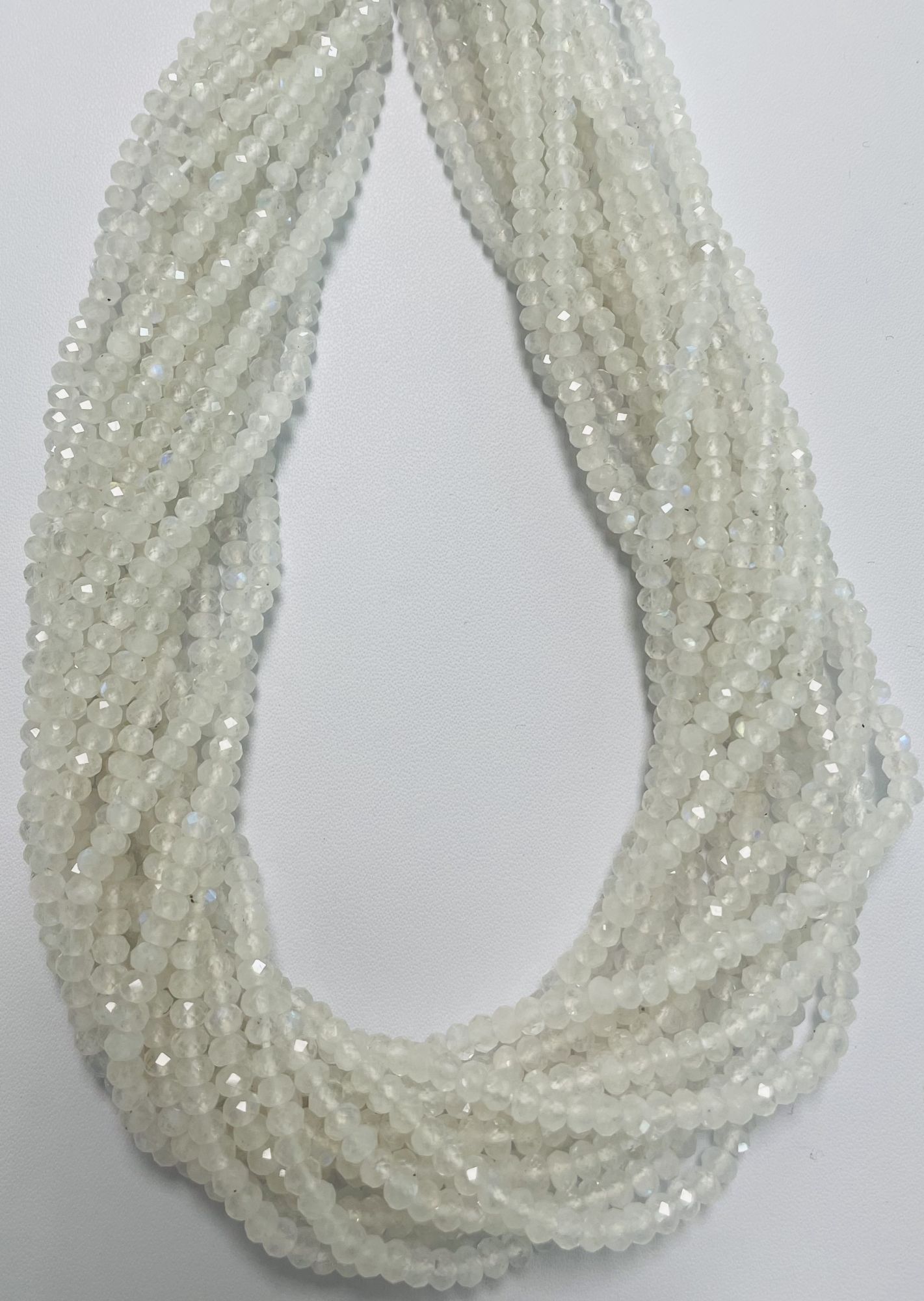 Rainbow Moonstone Rondelle Faceted