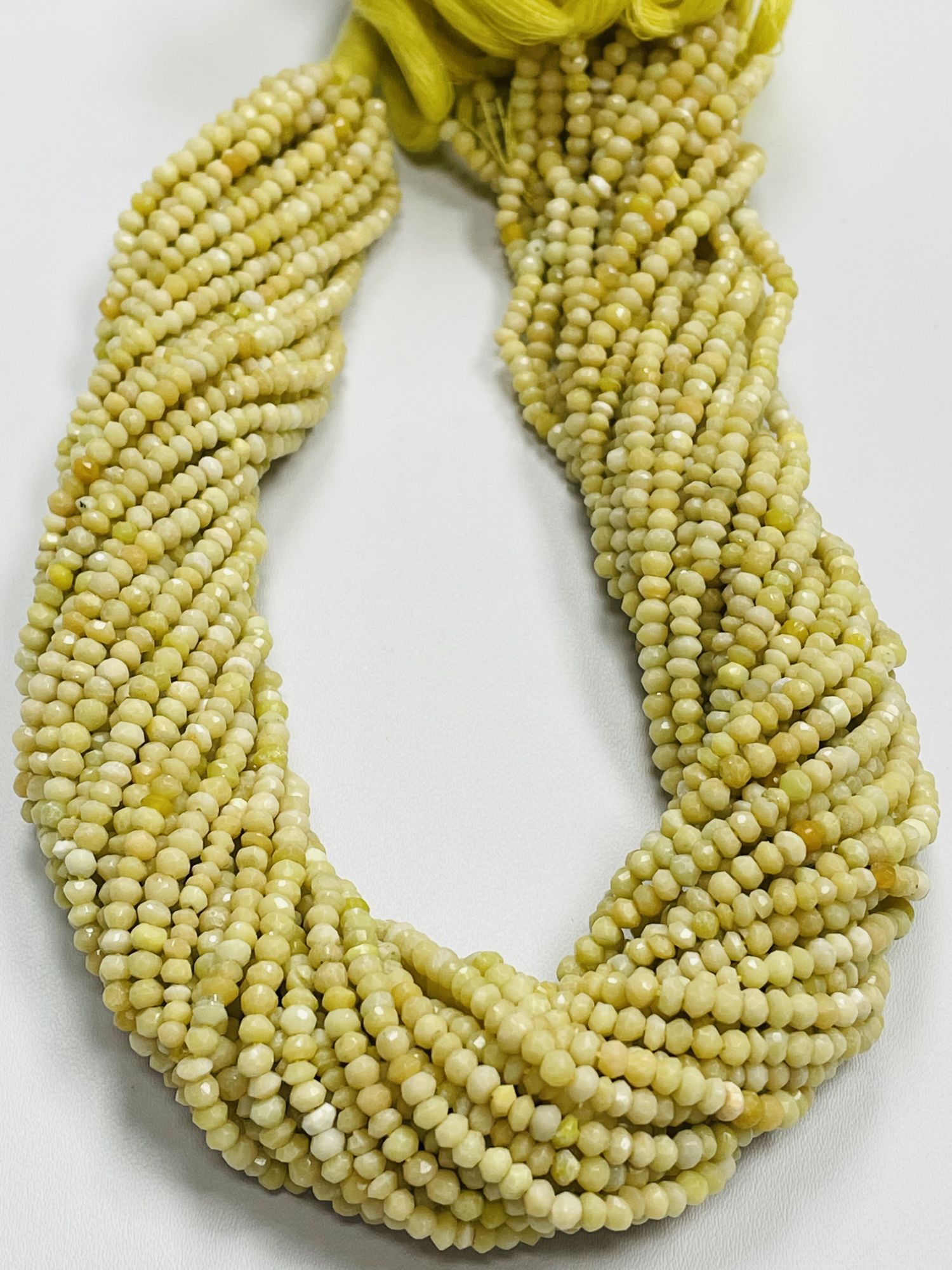 Opal Rondelle Faceted