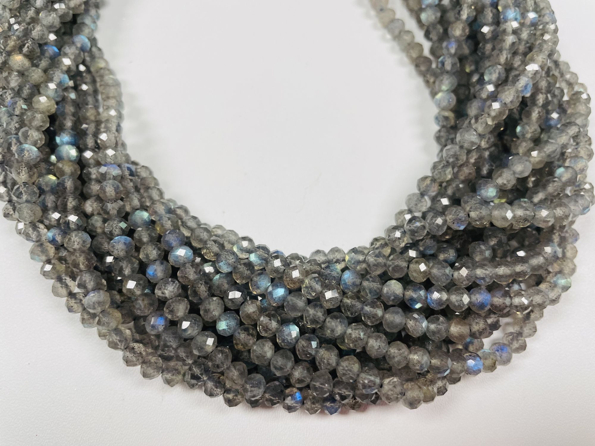 Labradorite Rondelle Faceted