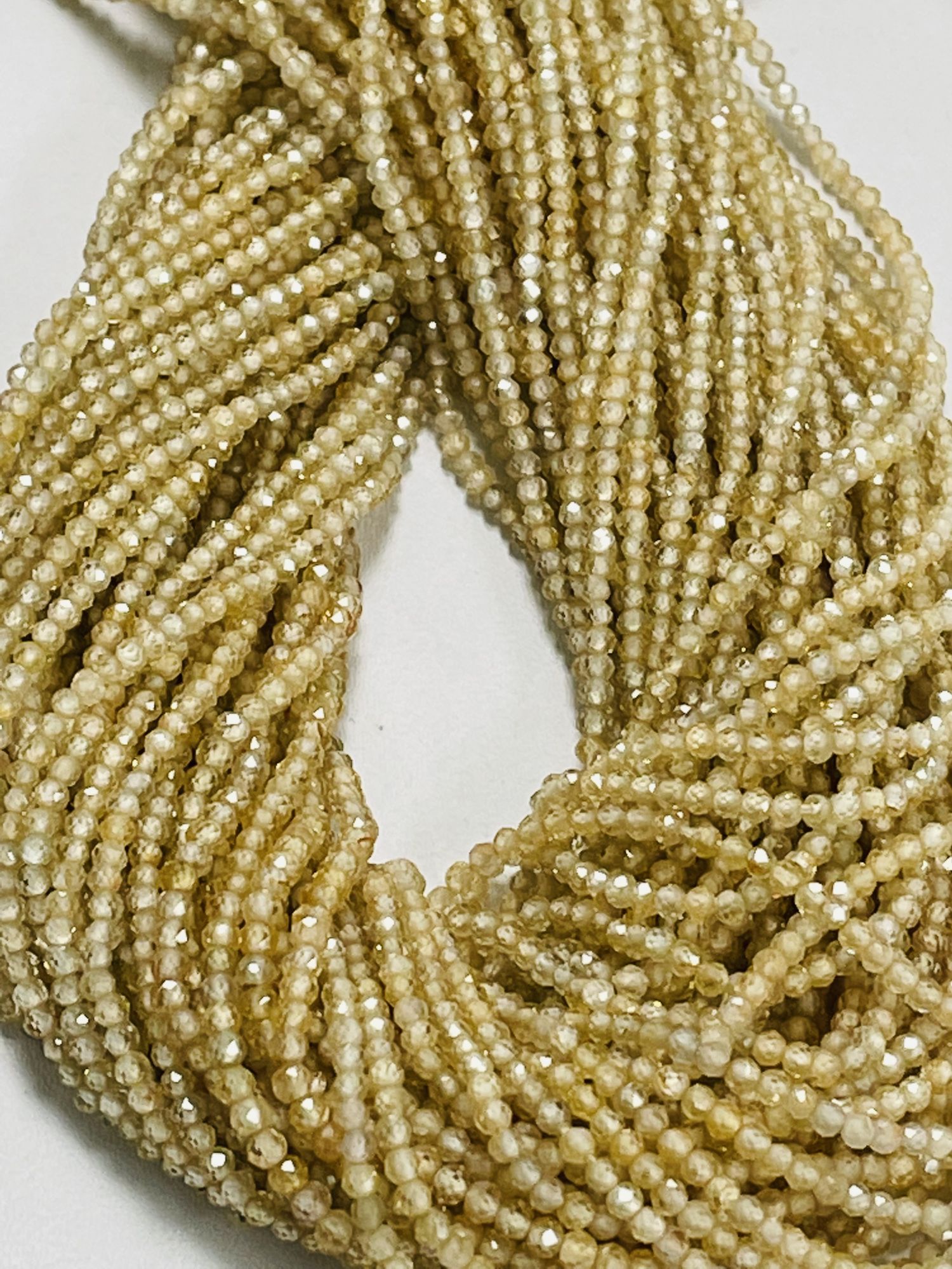 Natural Golden Zircon Rondelle Faceted