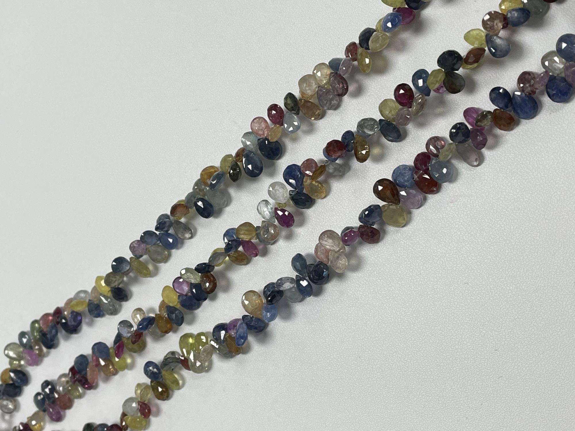Multi Color Sapphire Pear Faceted