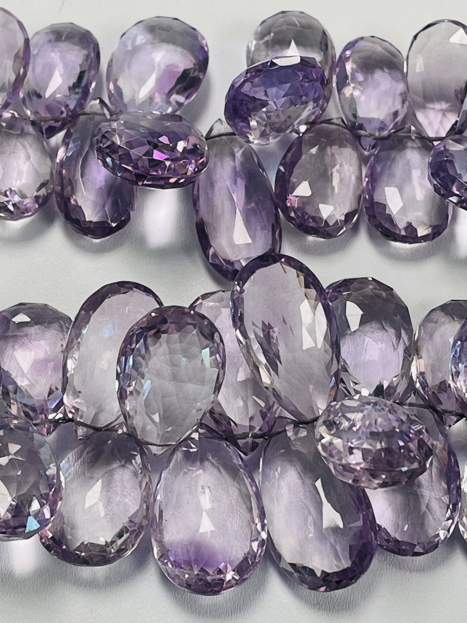 Pink Amethyst Pear Faceted