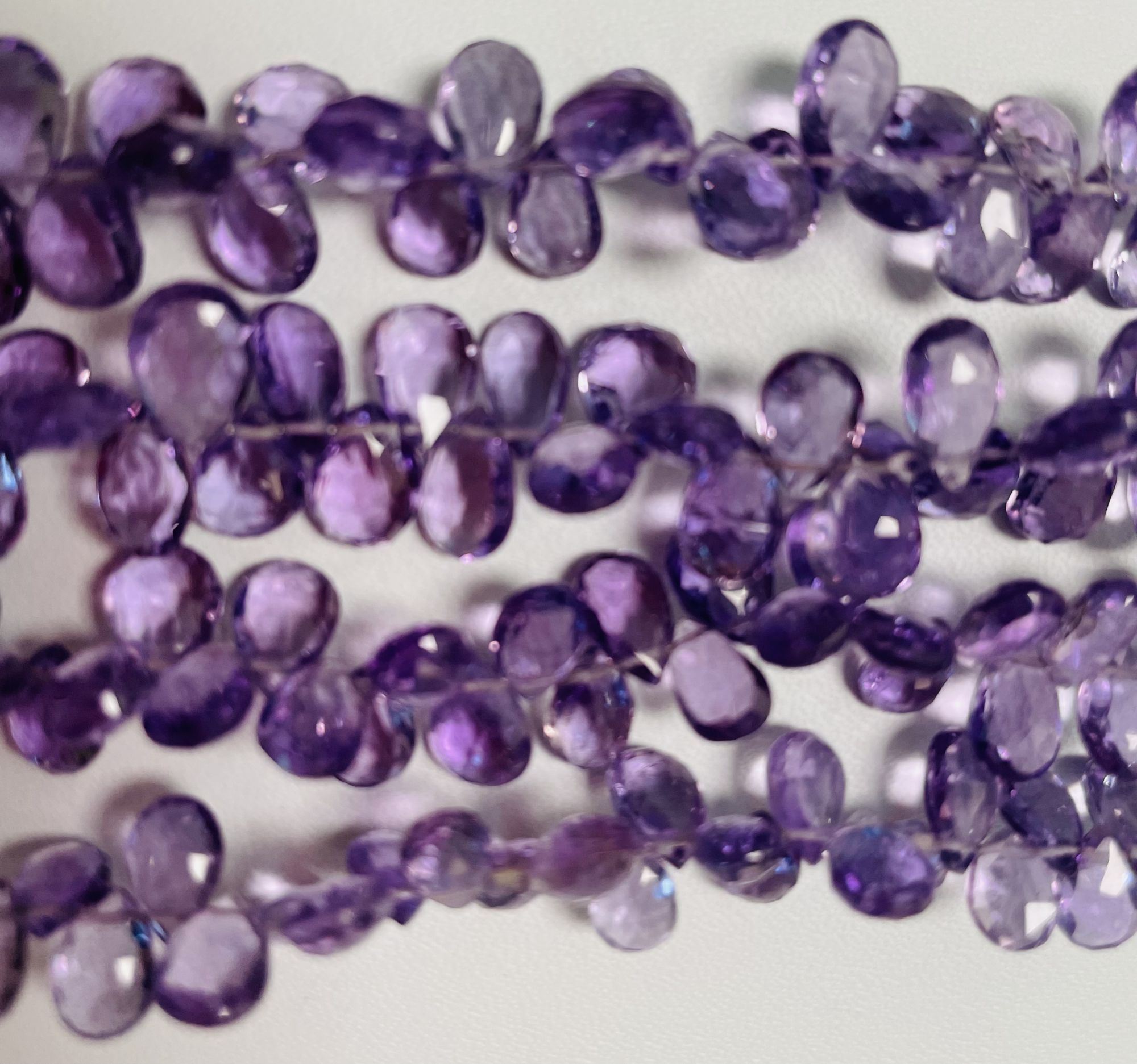 Purple Amethyst Pear Faceted