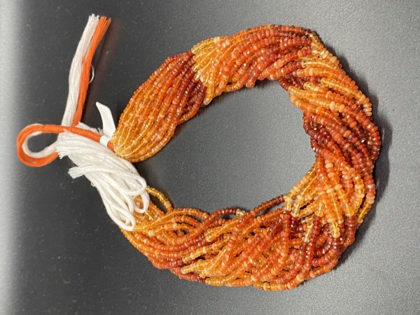 Fire Opal Rondelle Faceted