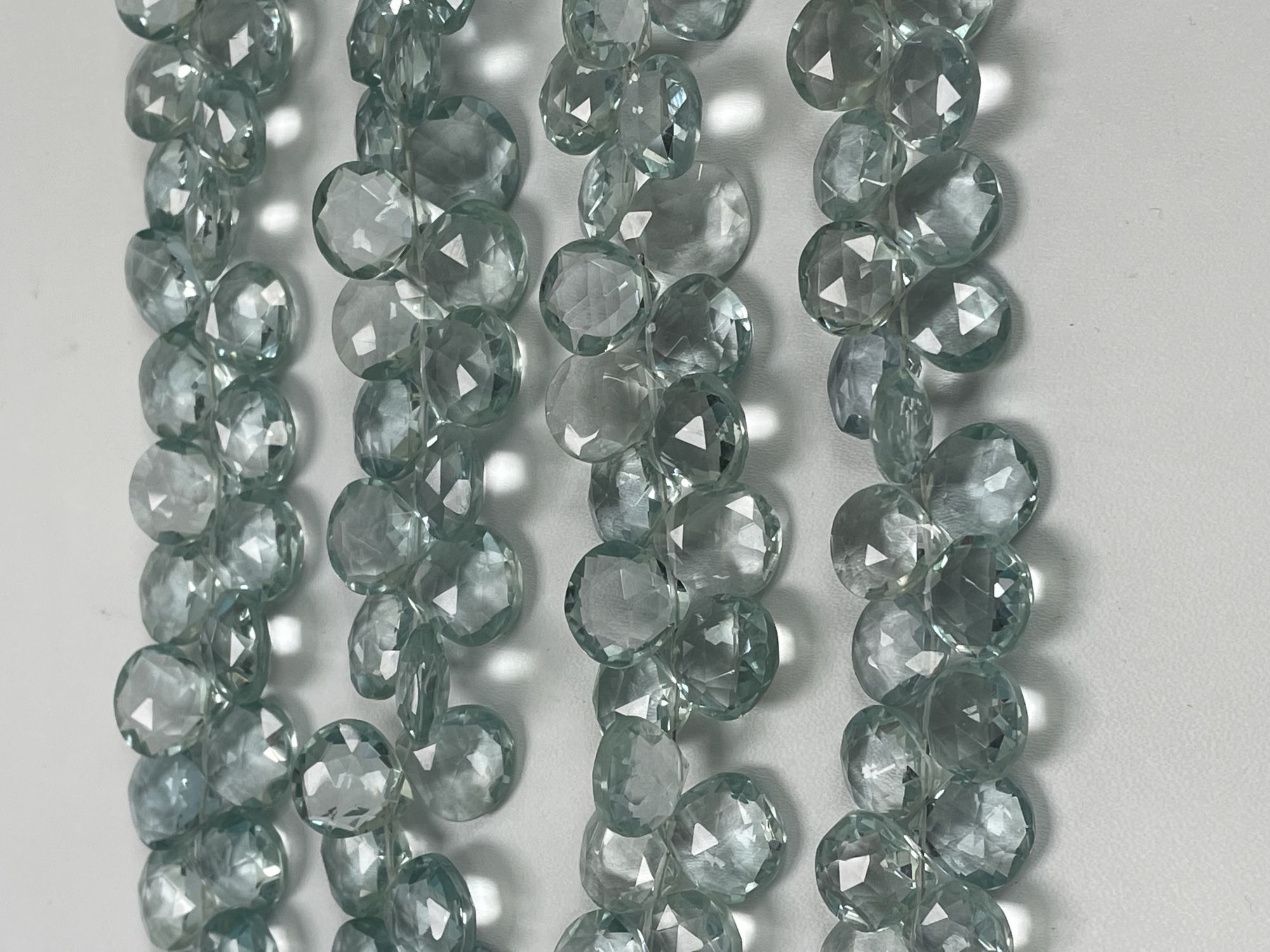 Aquamarine Hydro Quartz Heart Faceted