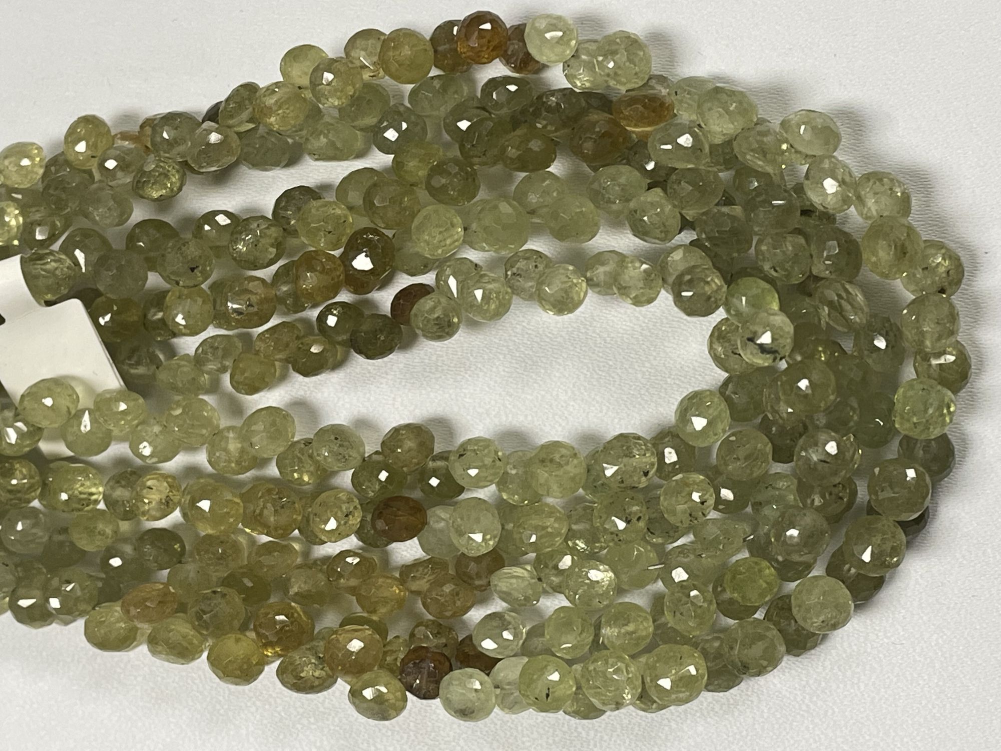 Green Grossular Garnet Onion Faceted