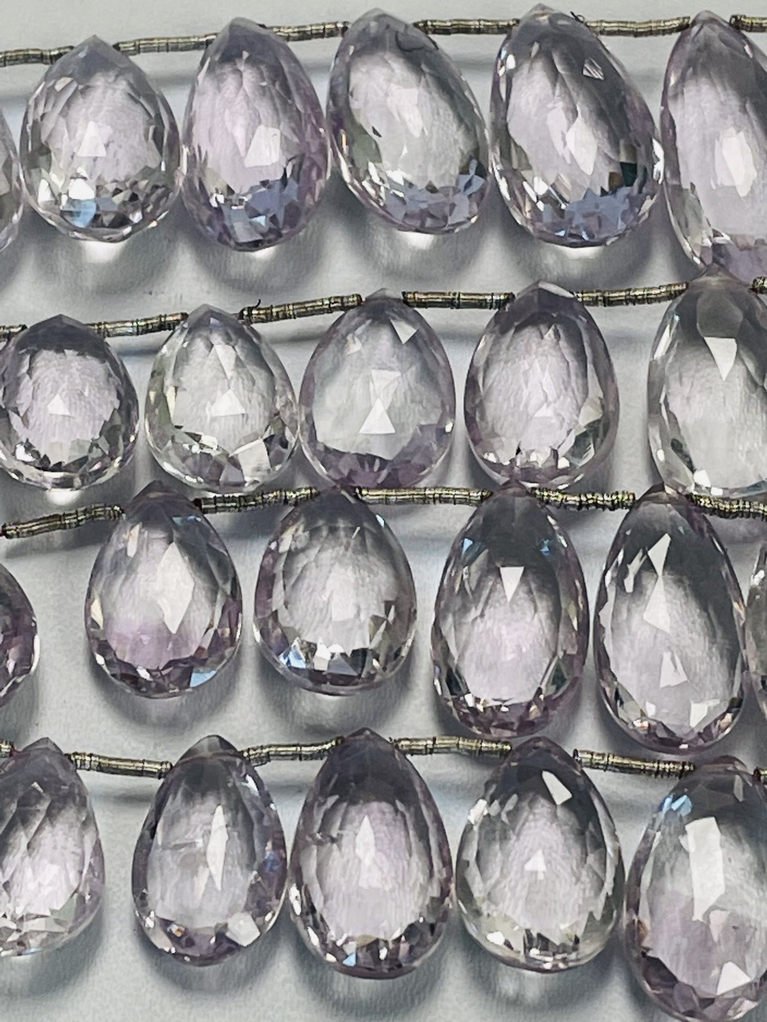 Pink Amethyst Pear Faceted