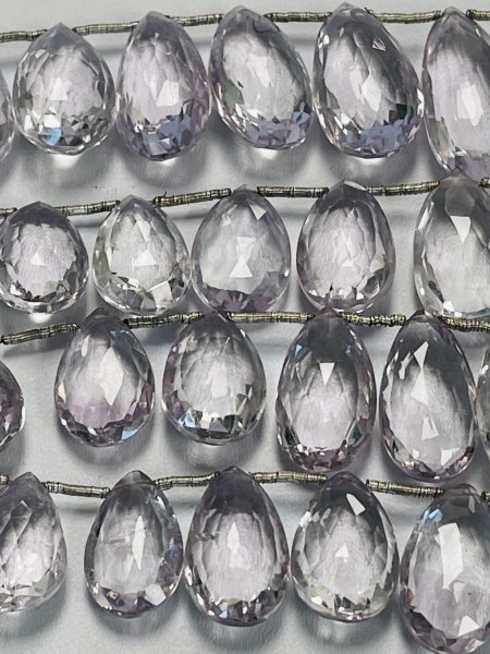 Pink Amethyst Pear Faceted