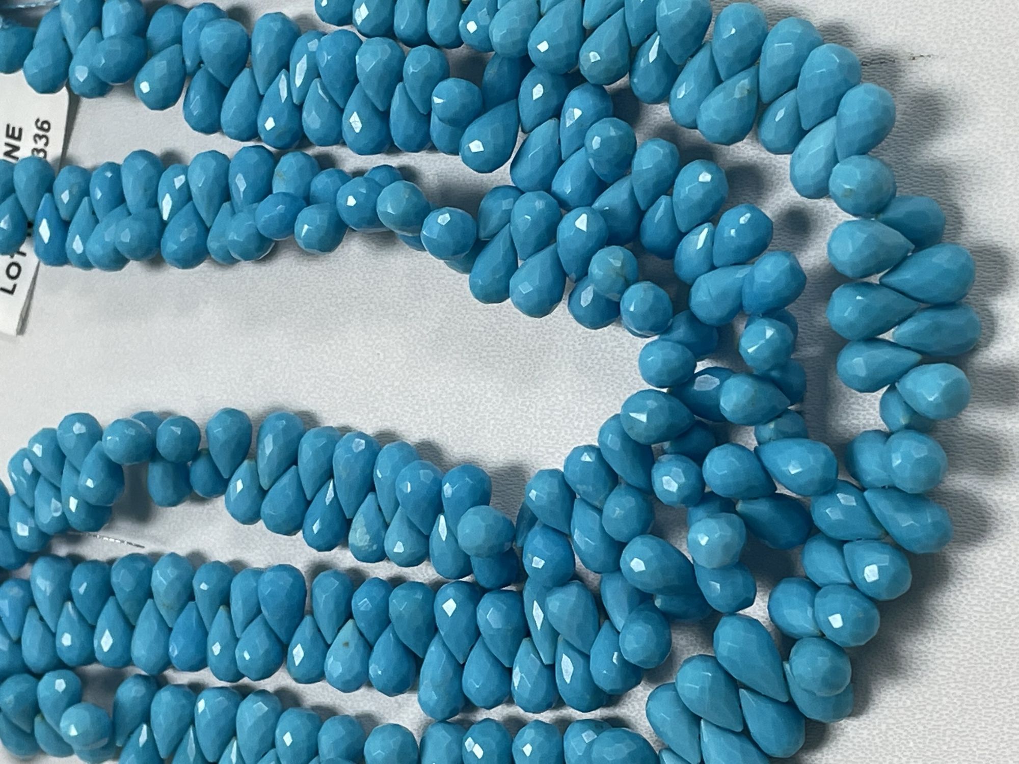 Turquoise Drop Faceted