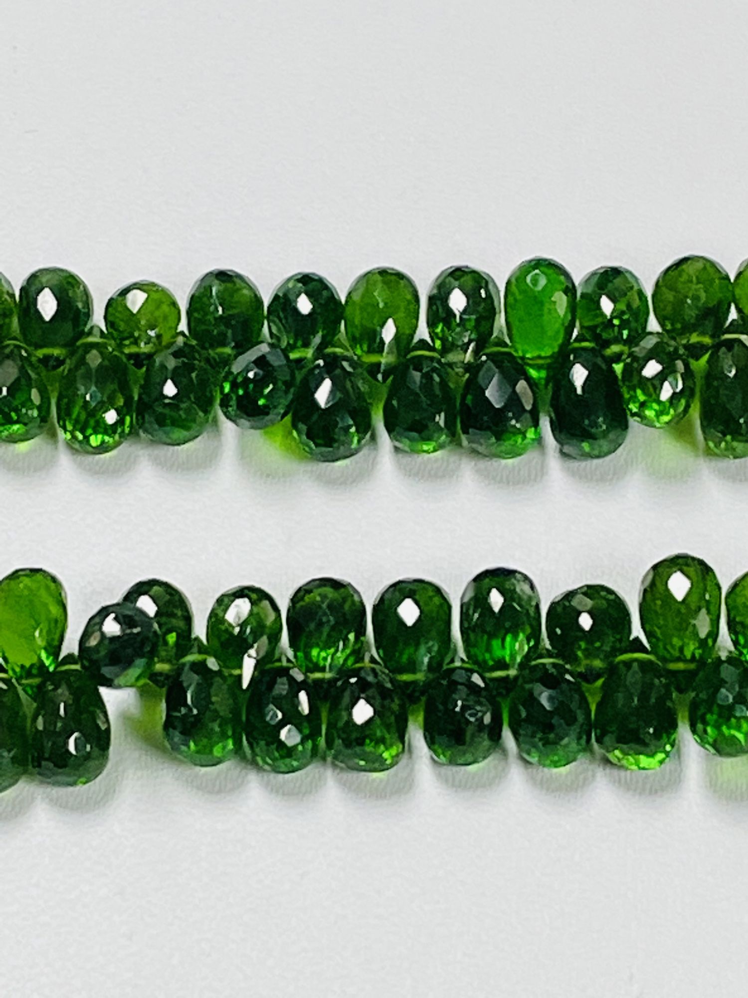 Chrome Diopside Drop Faceted