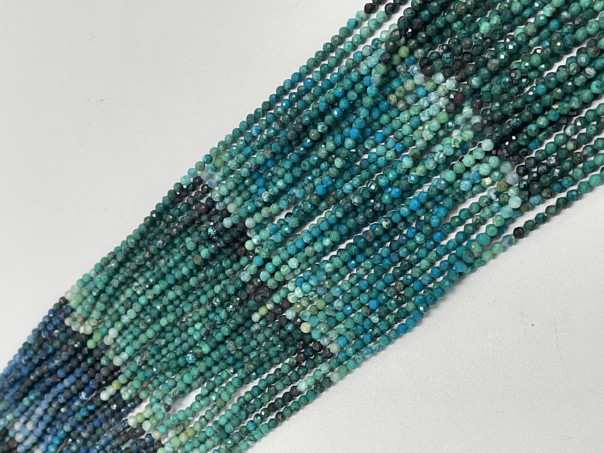 Chrysocolla Rondelles Faceted