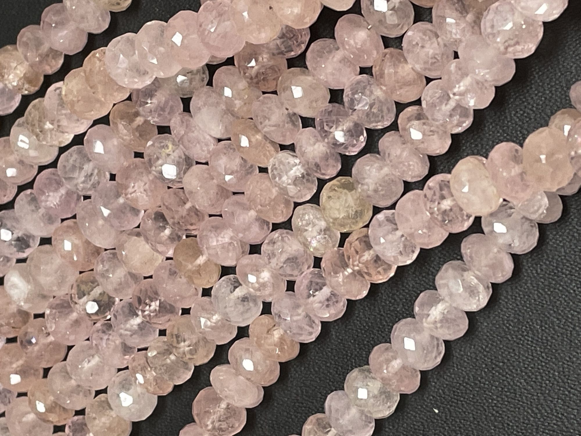 Morganite Rondelle Faceted