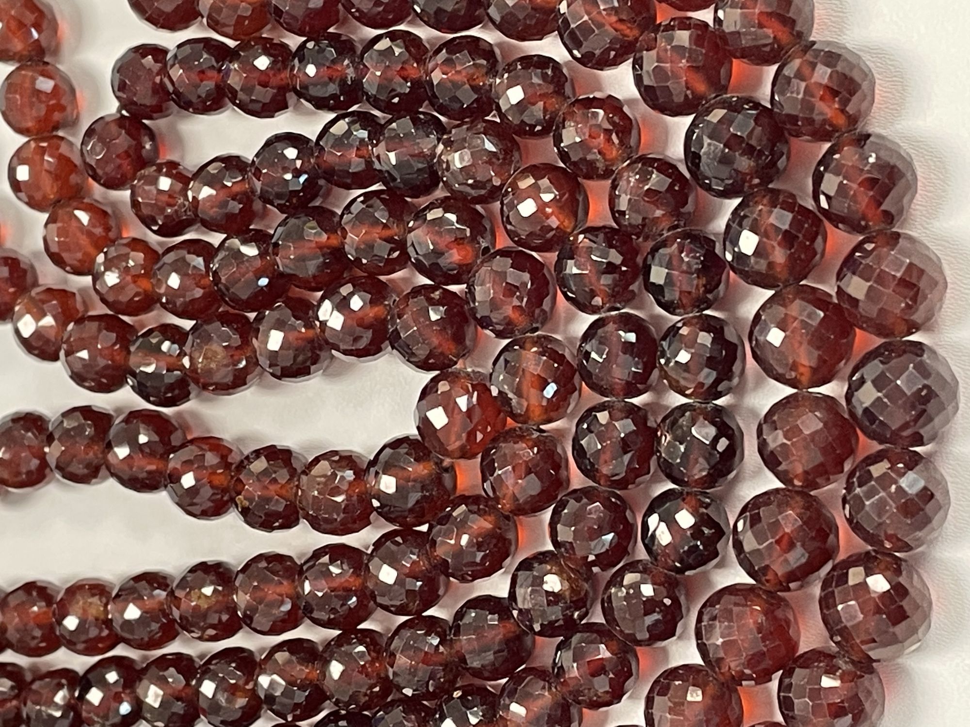 Hessonite Garnet Round Faceted