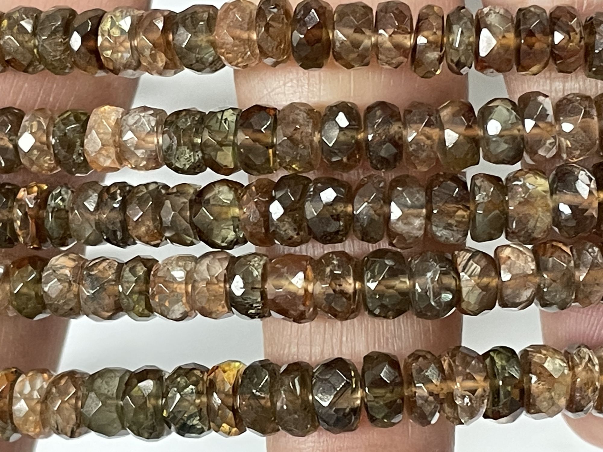 Andalusite Rondelle Faceted