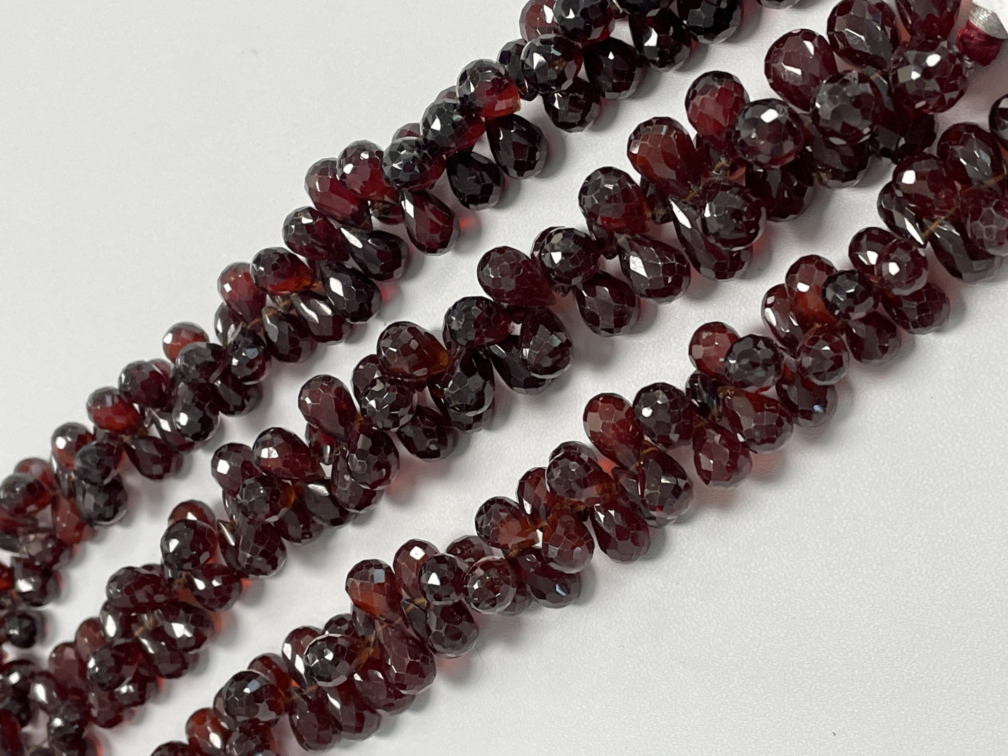 Hessonite Garnet Drop Faceted