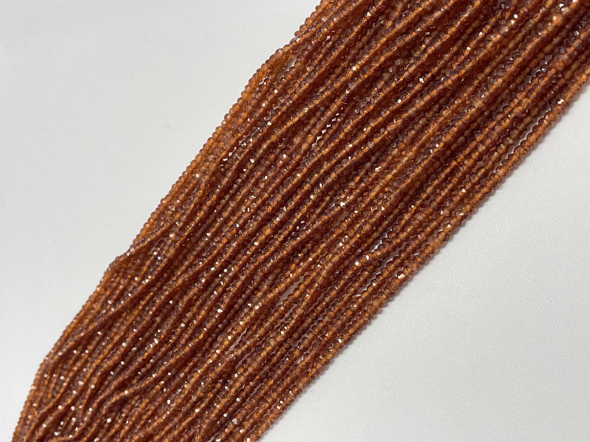Hessonite Garnet Rondelle Faceted