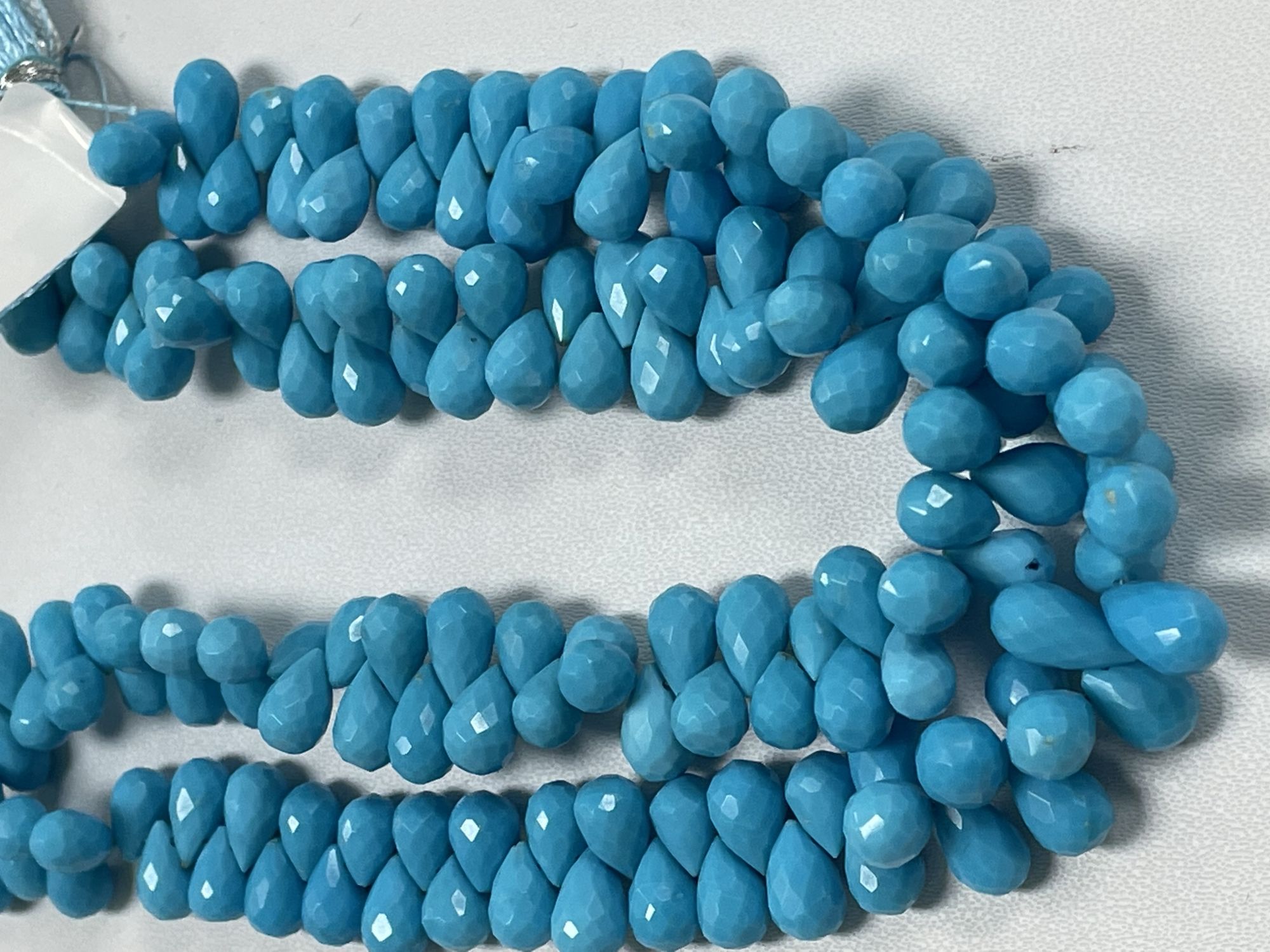 Turquoise Drop Faceted