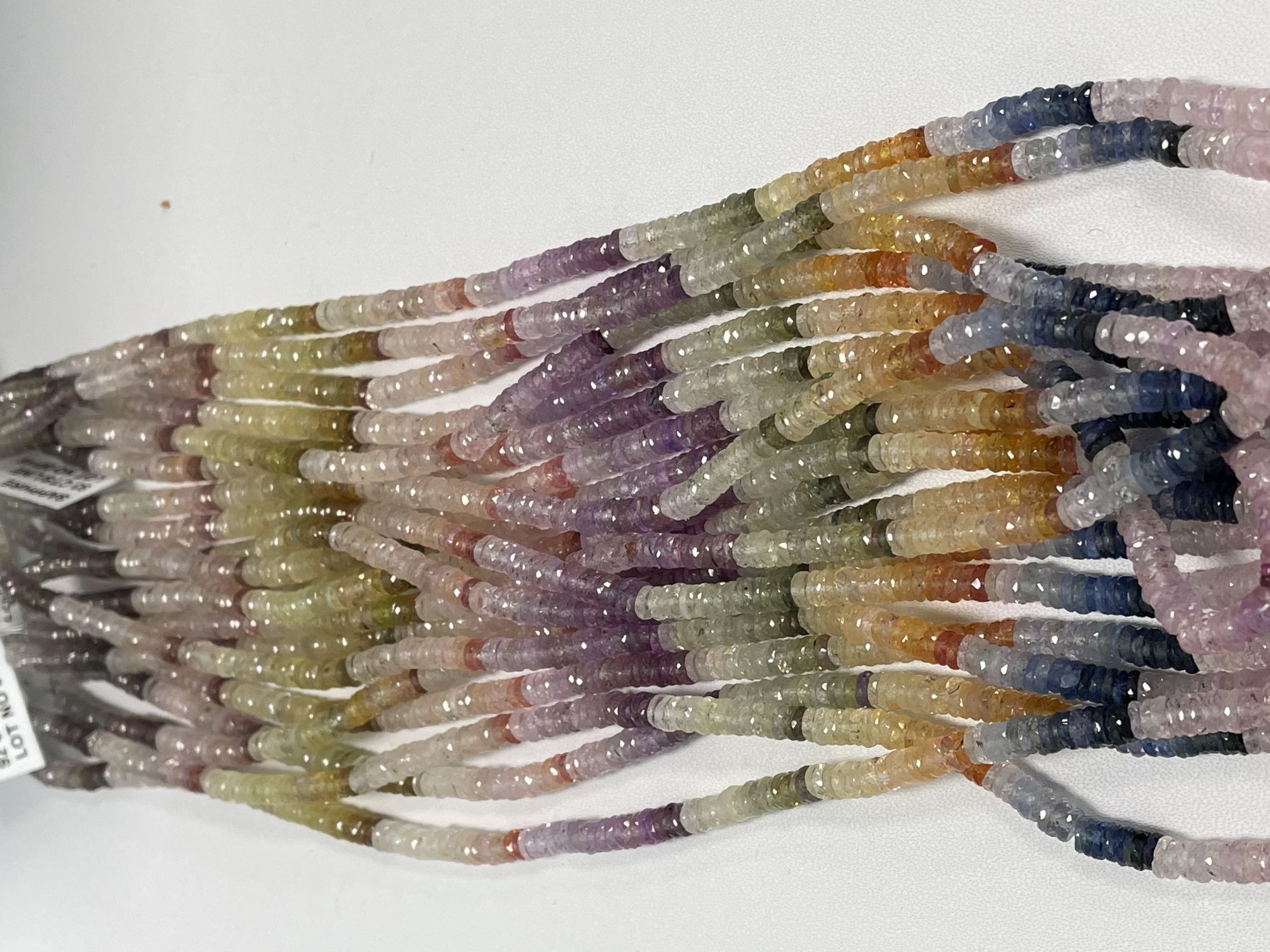 Multi Color Sapphire Tire Faceted