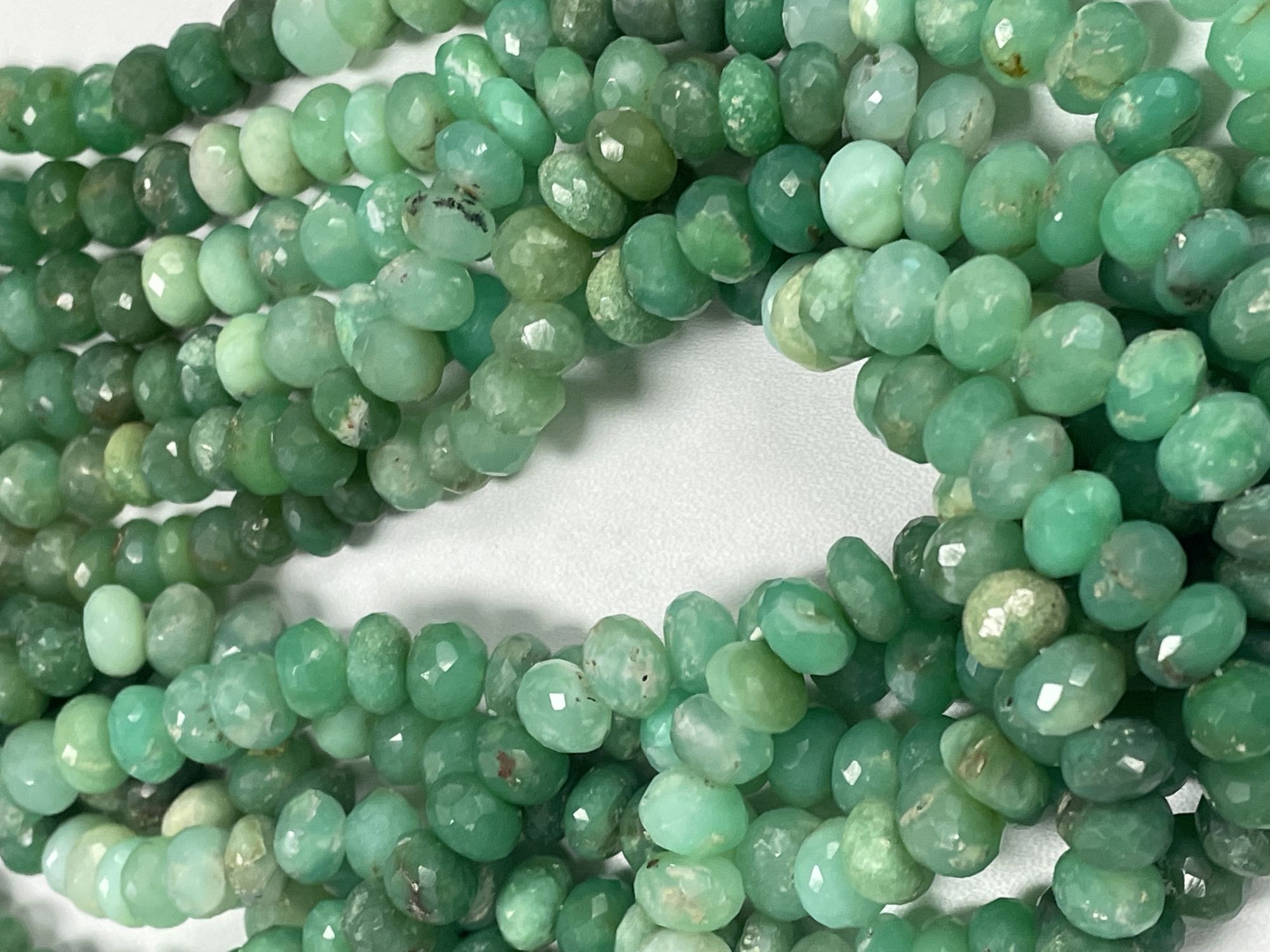 Chrysoprase Rondelle Faceted
