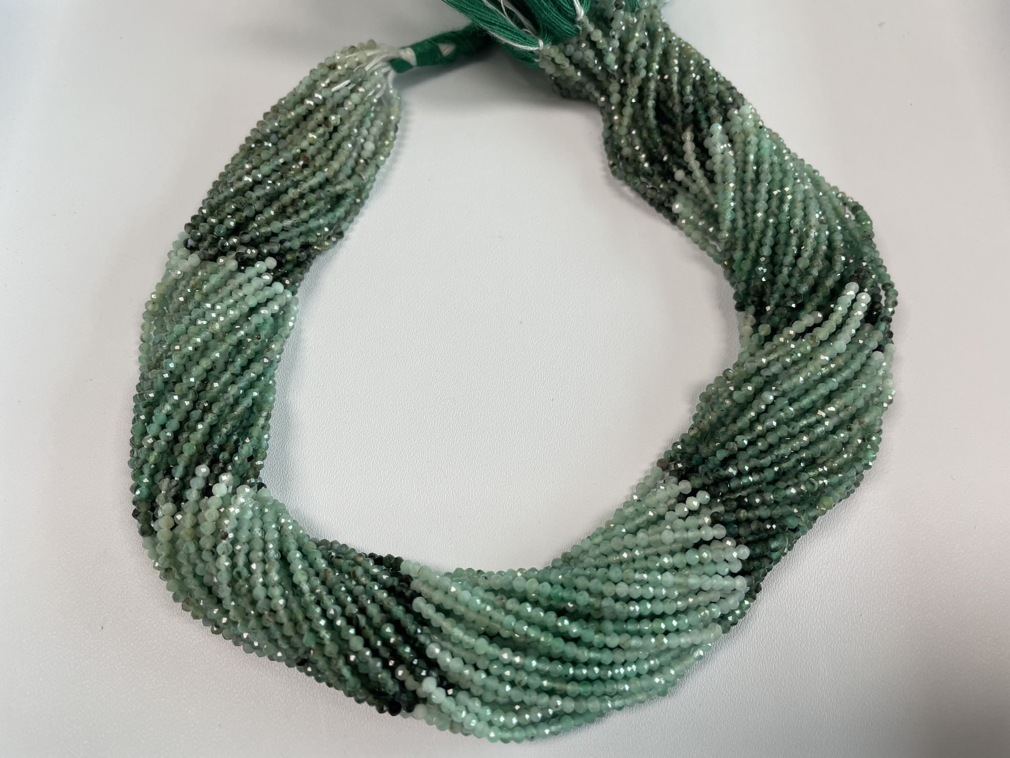 Shaded Emerald Rondelle Facted