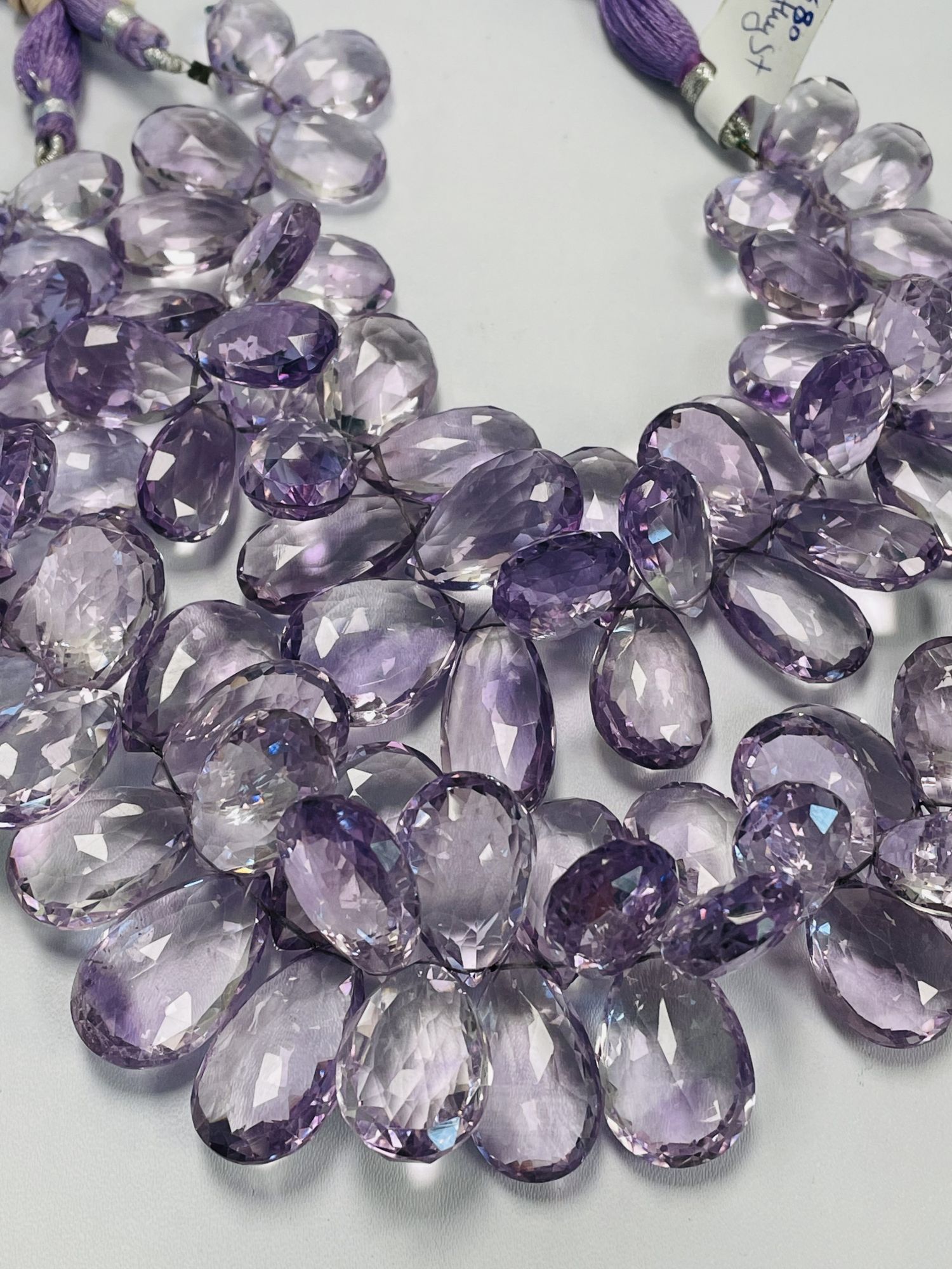 Pink Amethyst Pear Faceted