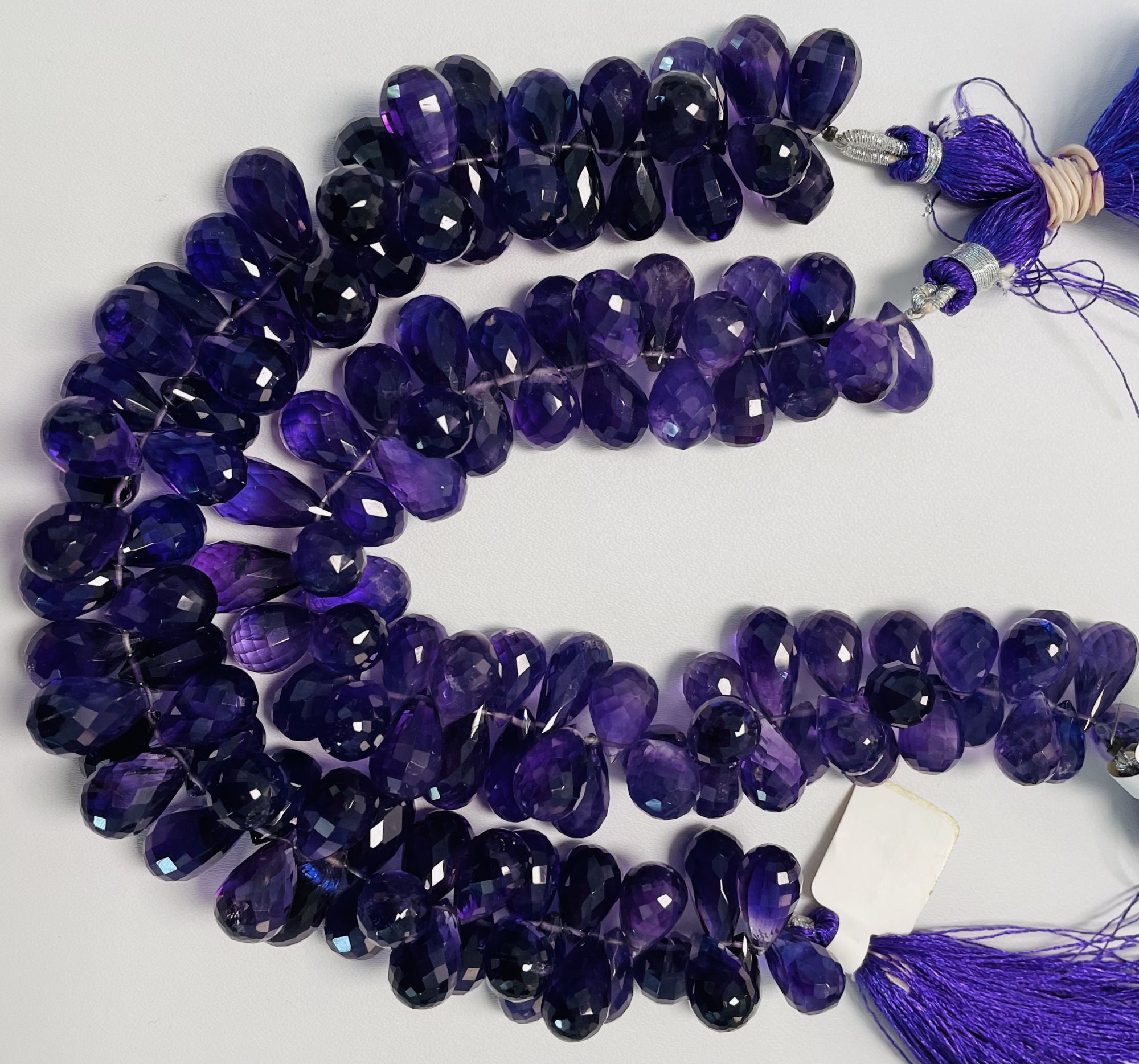 Purple Amethyst Drop Faceted