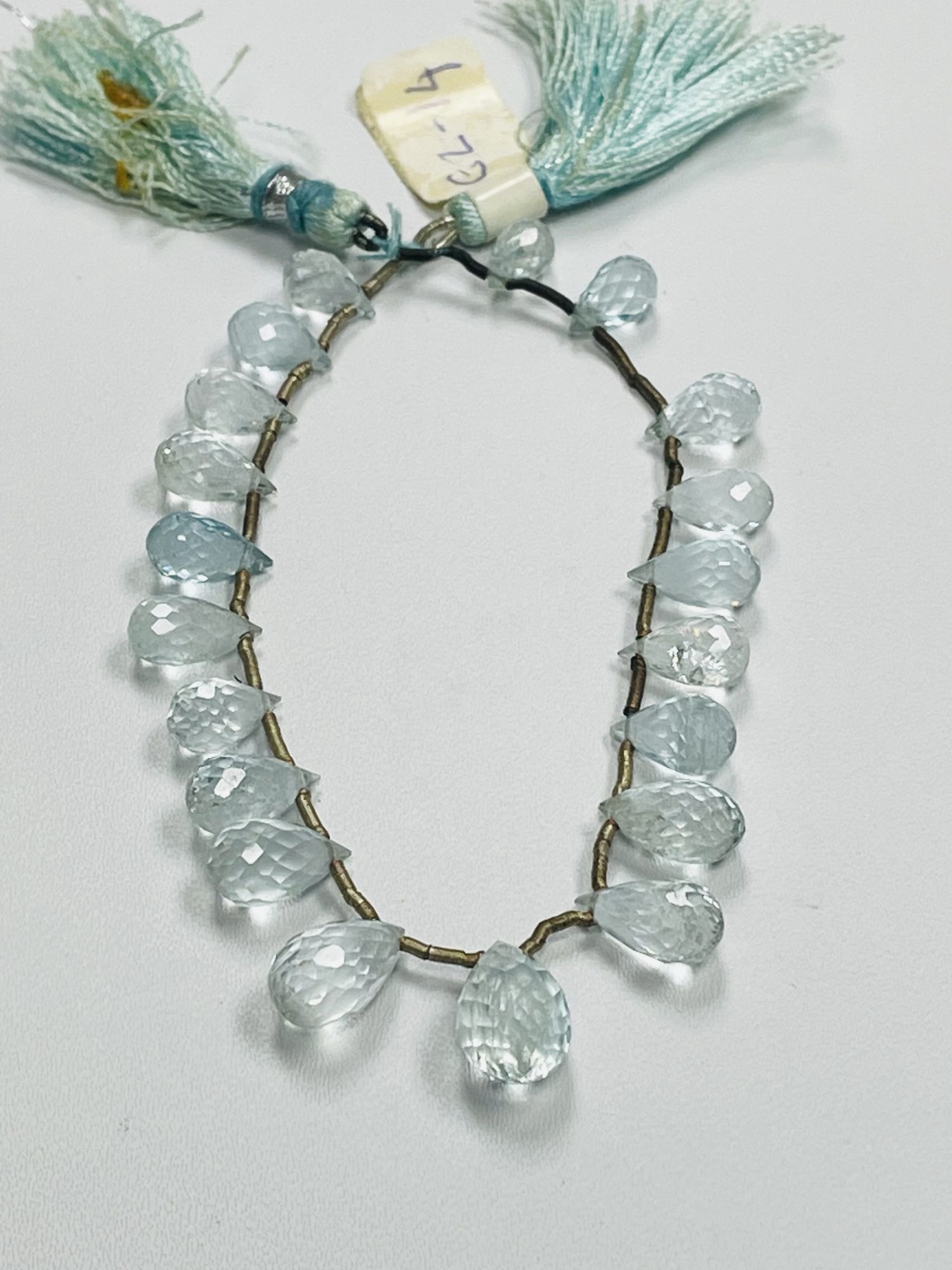 Aquamarine Drop Faceted