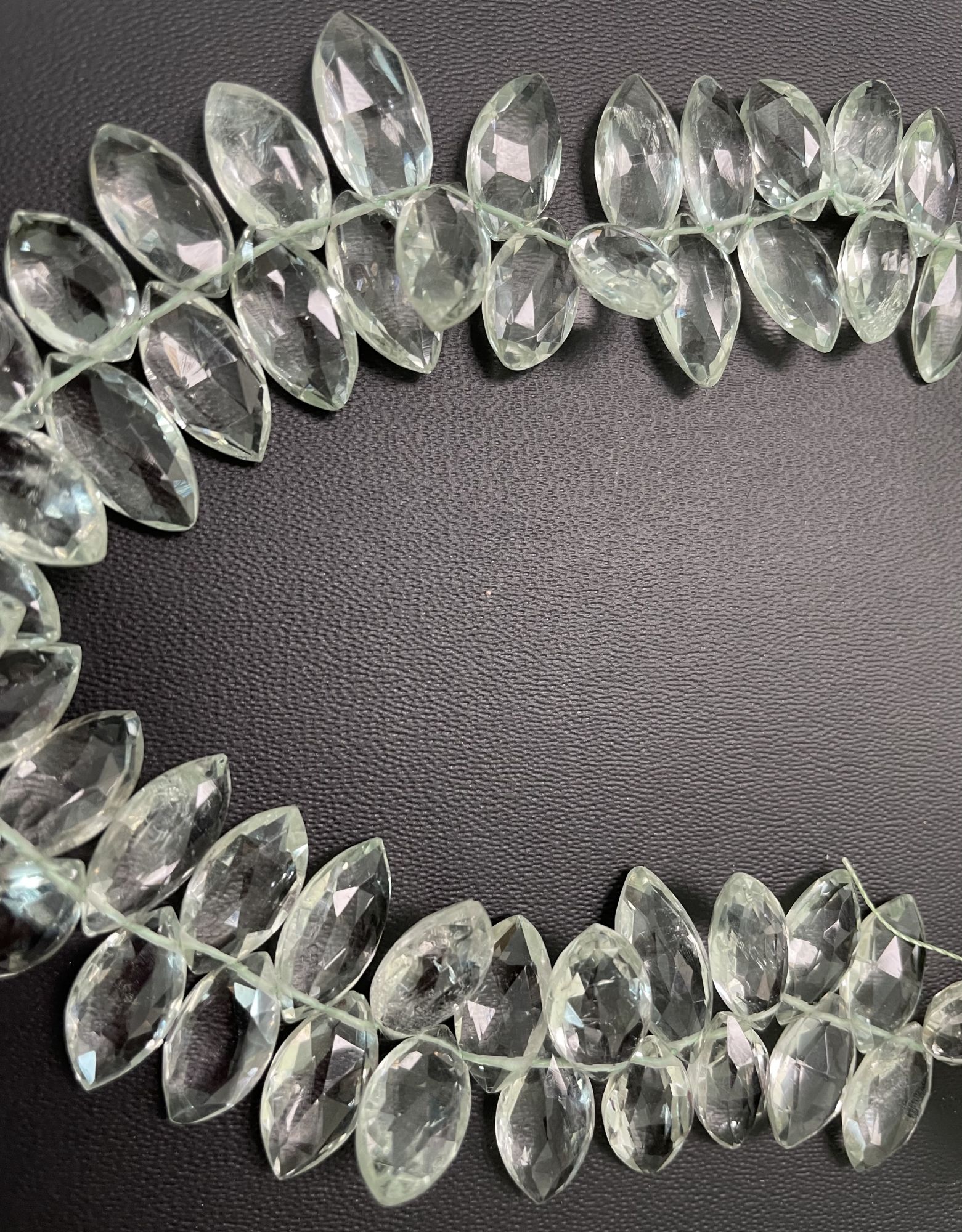 Green Amethyst Marquise Faceted