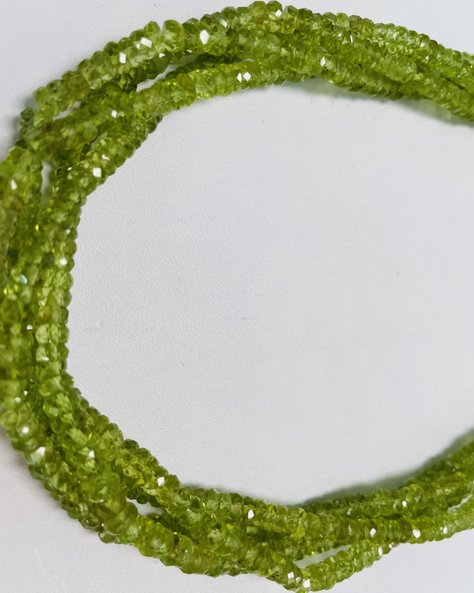 Peridot Rondelle Faceted