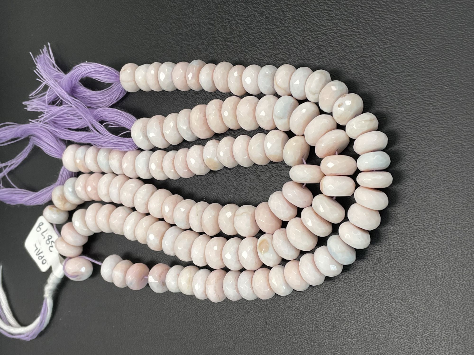 Pink Opal Rondelle Faceted