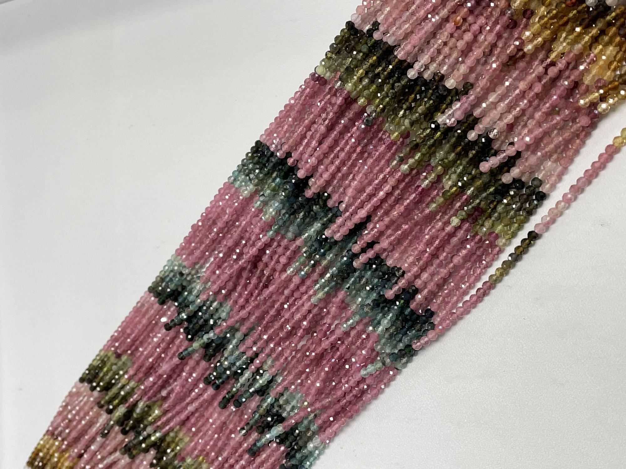 Multi Tourmaline Rondelle Faceted