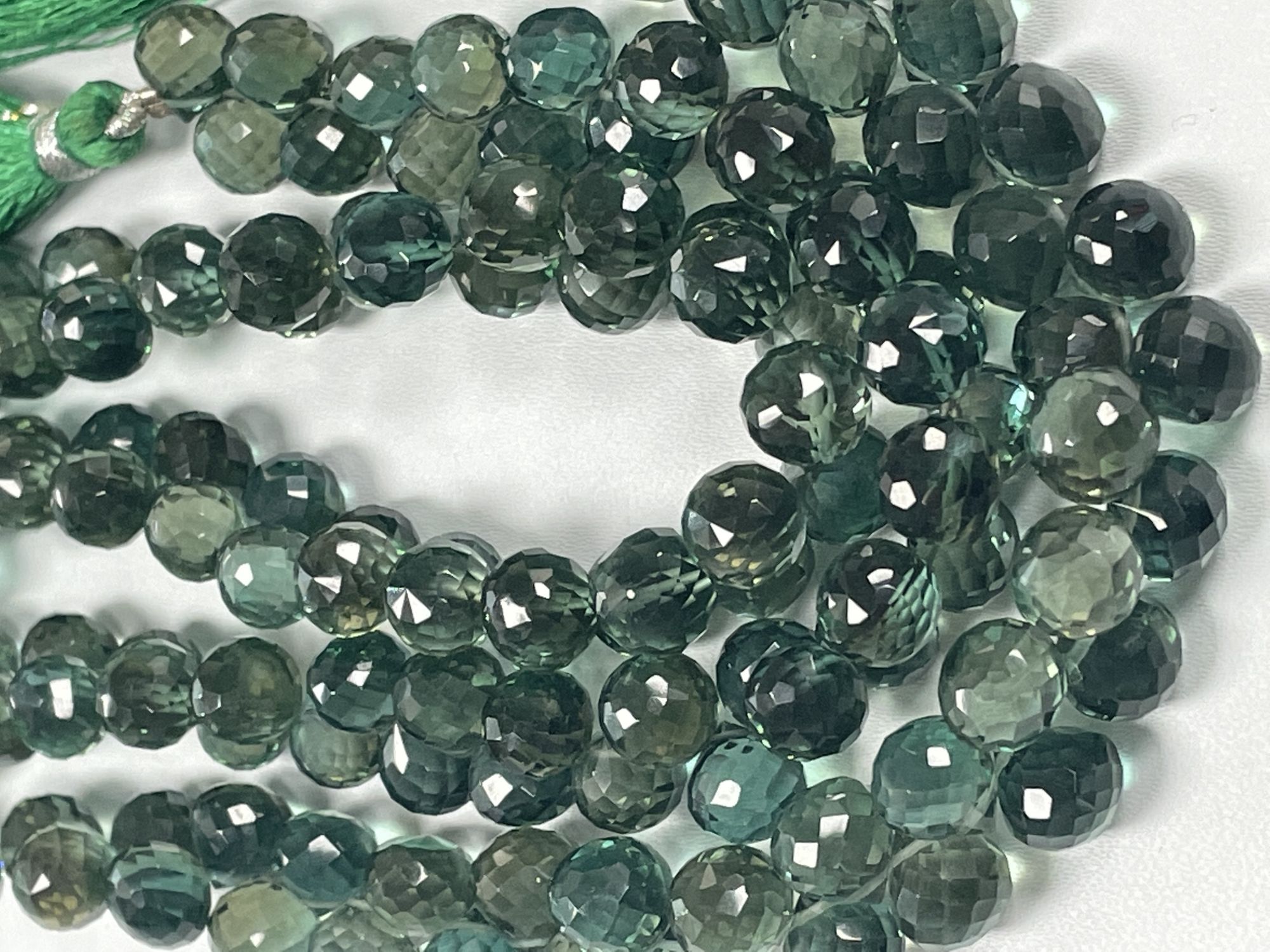 Green Hydro Quartz Onions Faceted