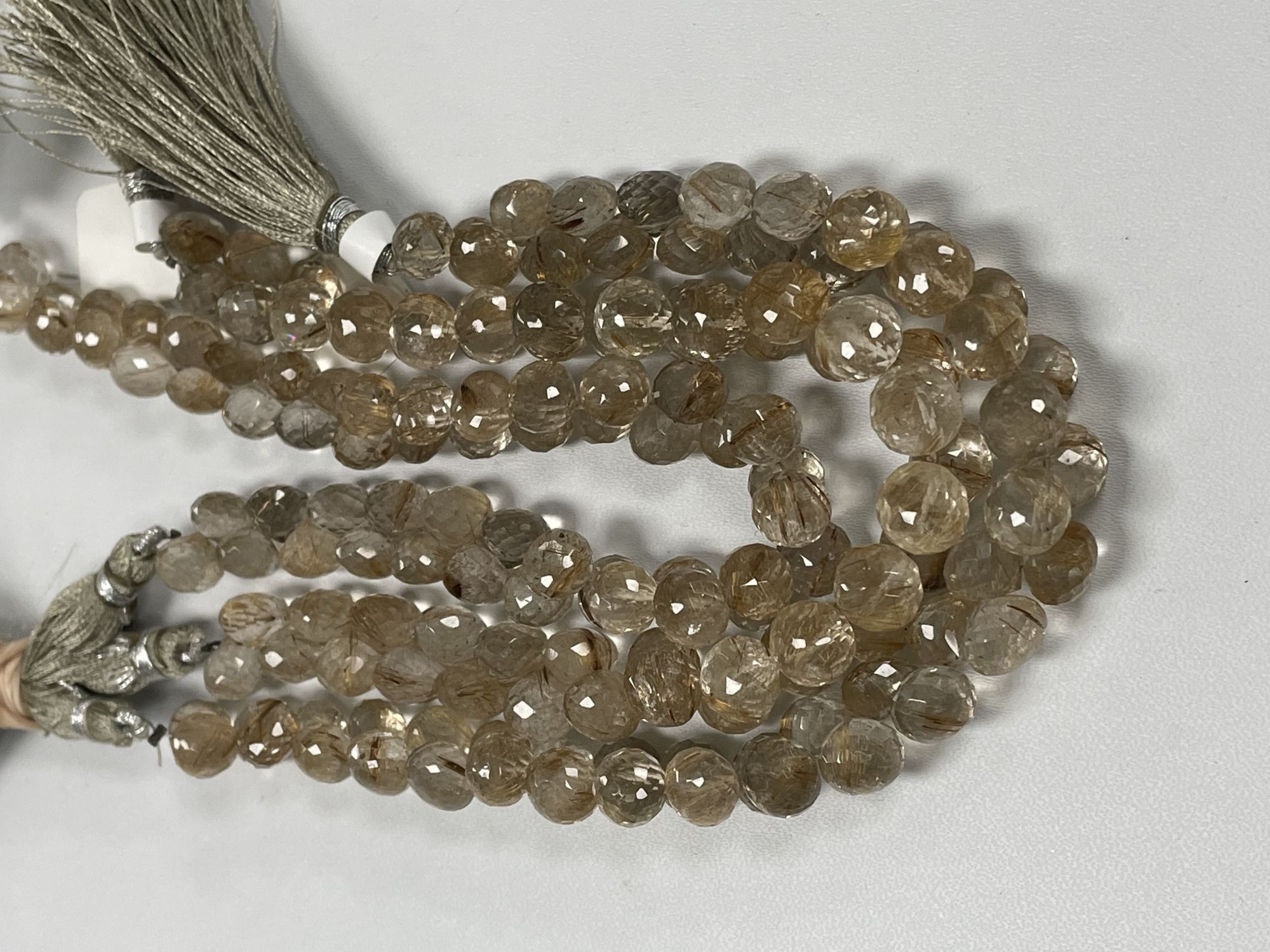 Golden Rutilated Quartz Onion Faceted