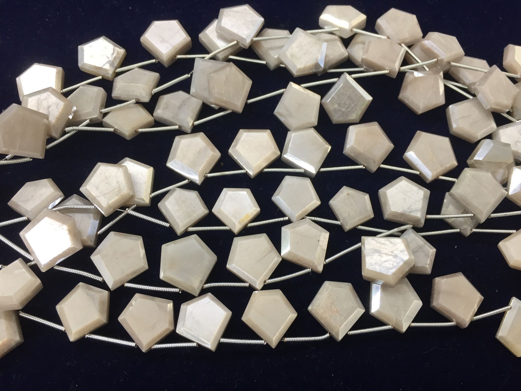 Moonstone Pentagon Shape Faceted