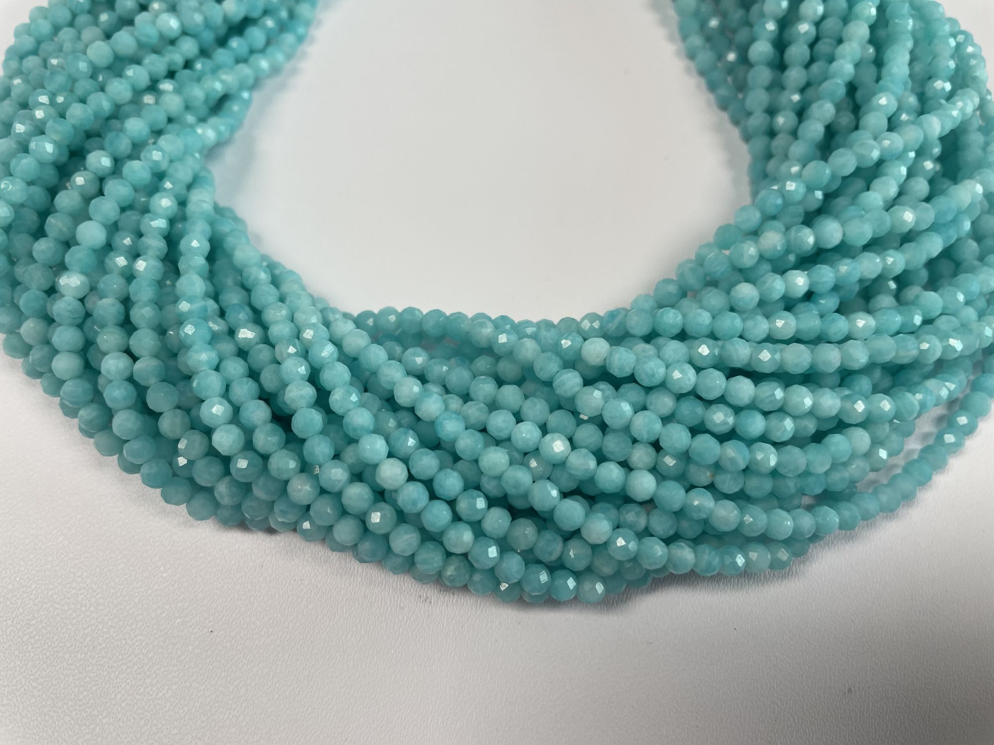 Amazonite Rondelle Faceted