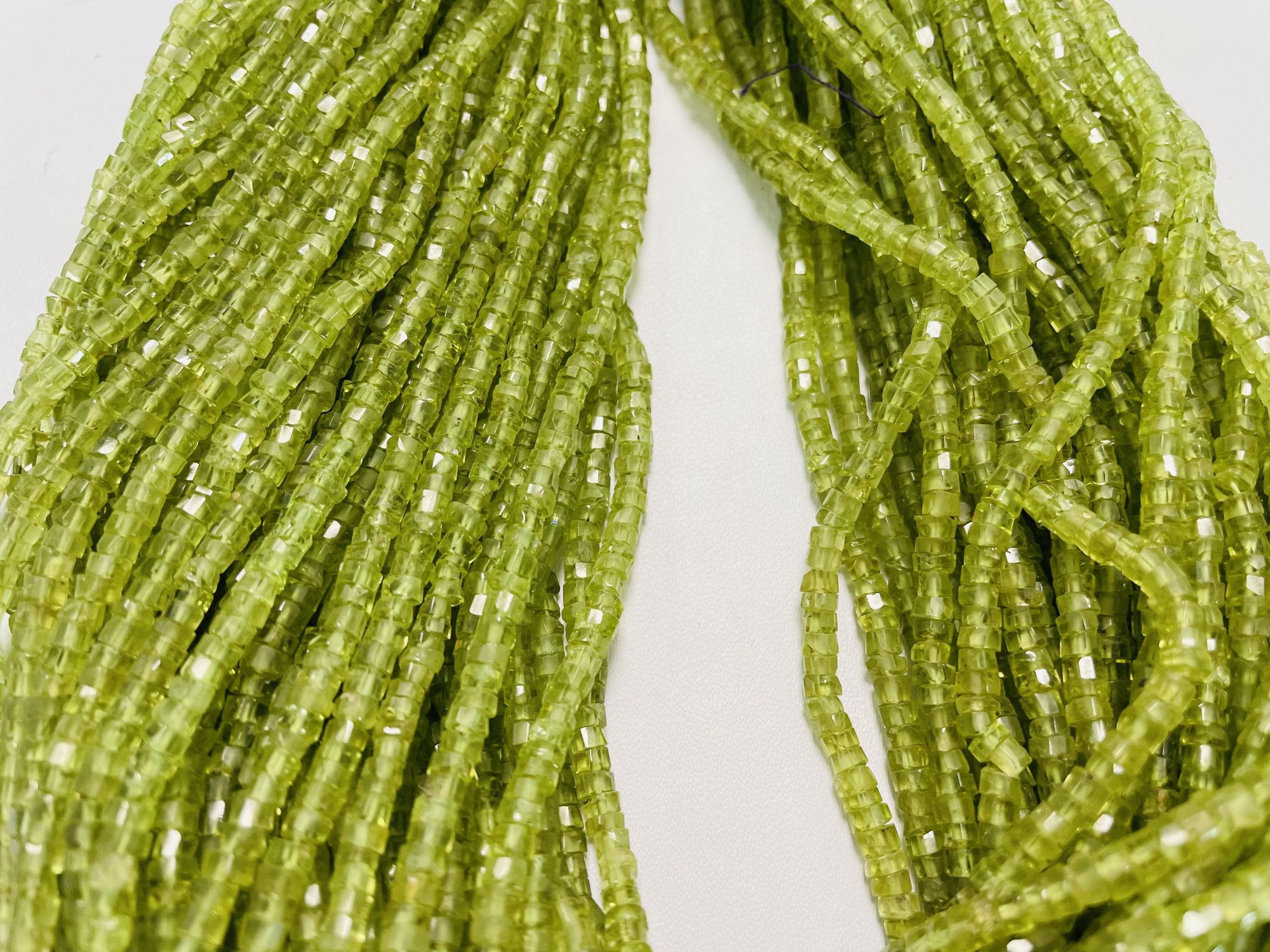 Peridot Rondelle Faceted