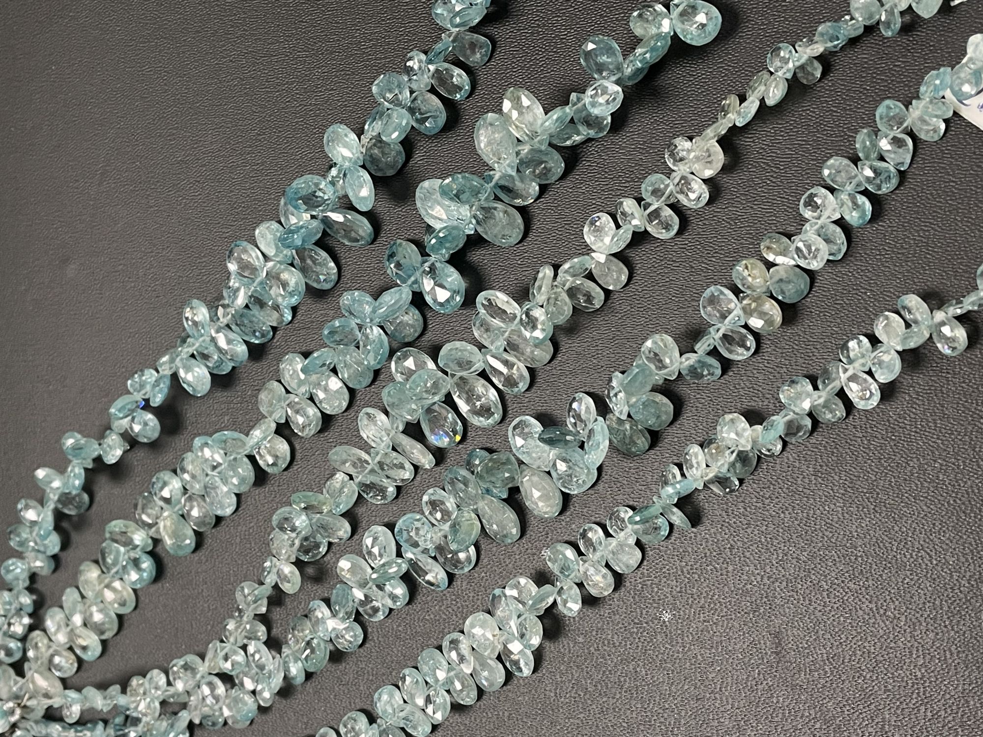 Blue Zircon Pear Faceted