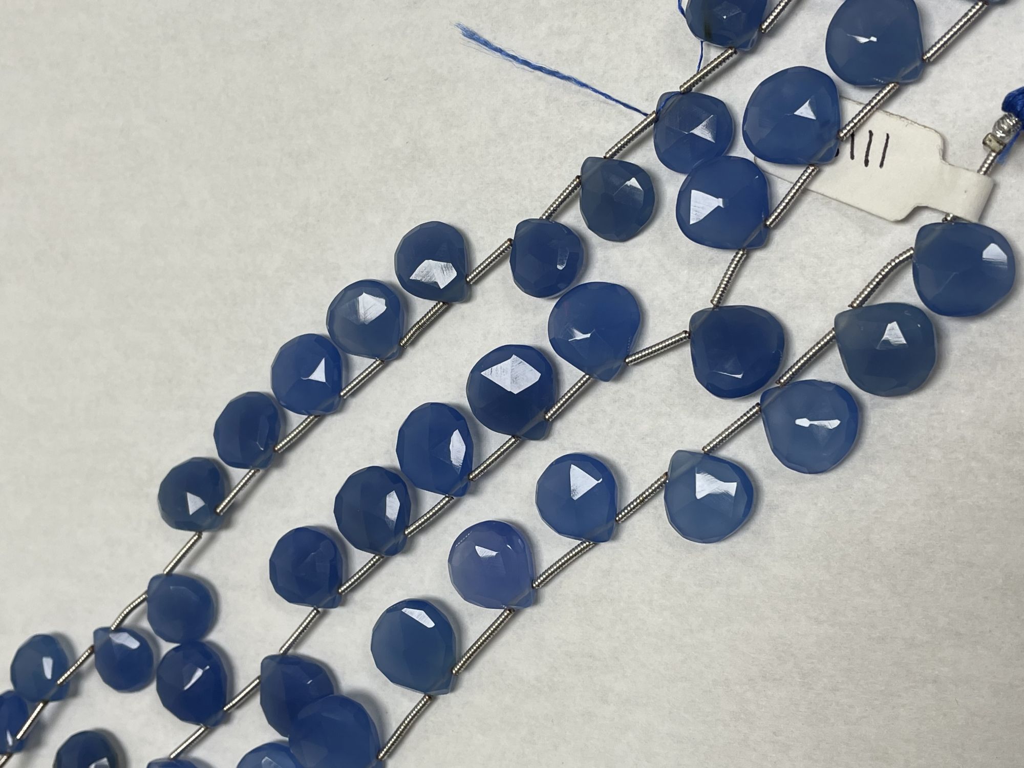 Blue Chalcedony Heart Faceted